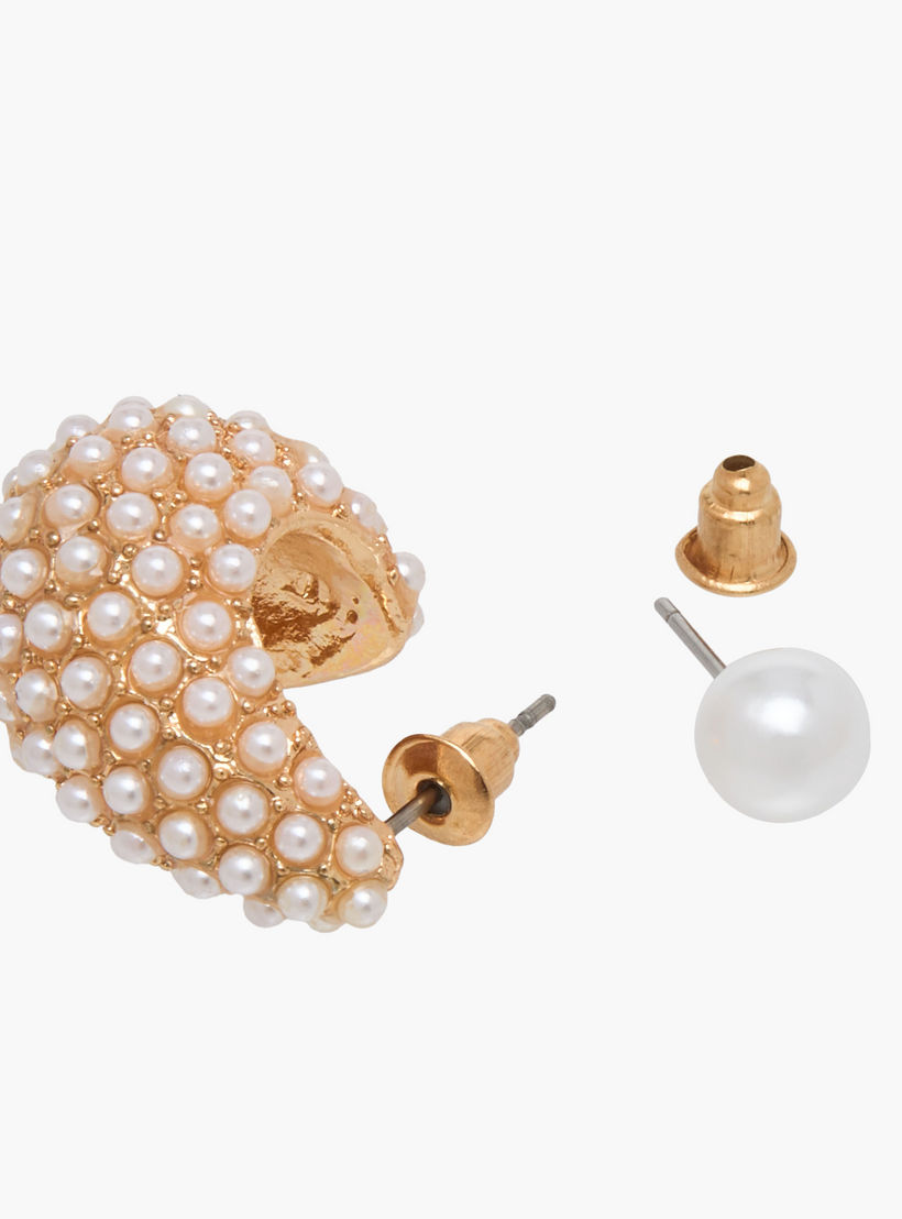 حلقان مزينة باللؤلؤ بمكبس إغلاق خلفي من جلو - طقم من زوجين-women-watchesandjewellery-jewellery-earrings-image-4