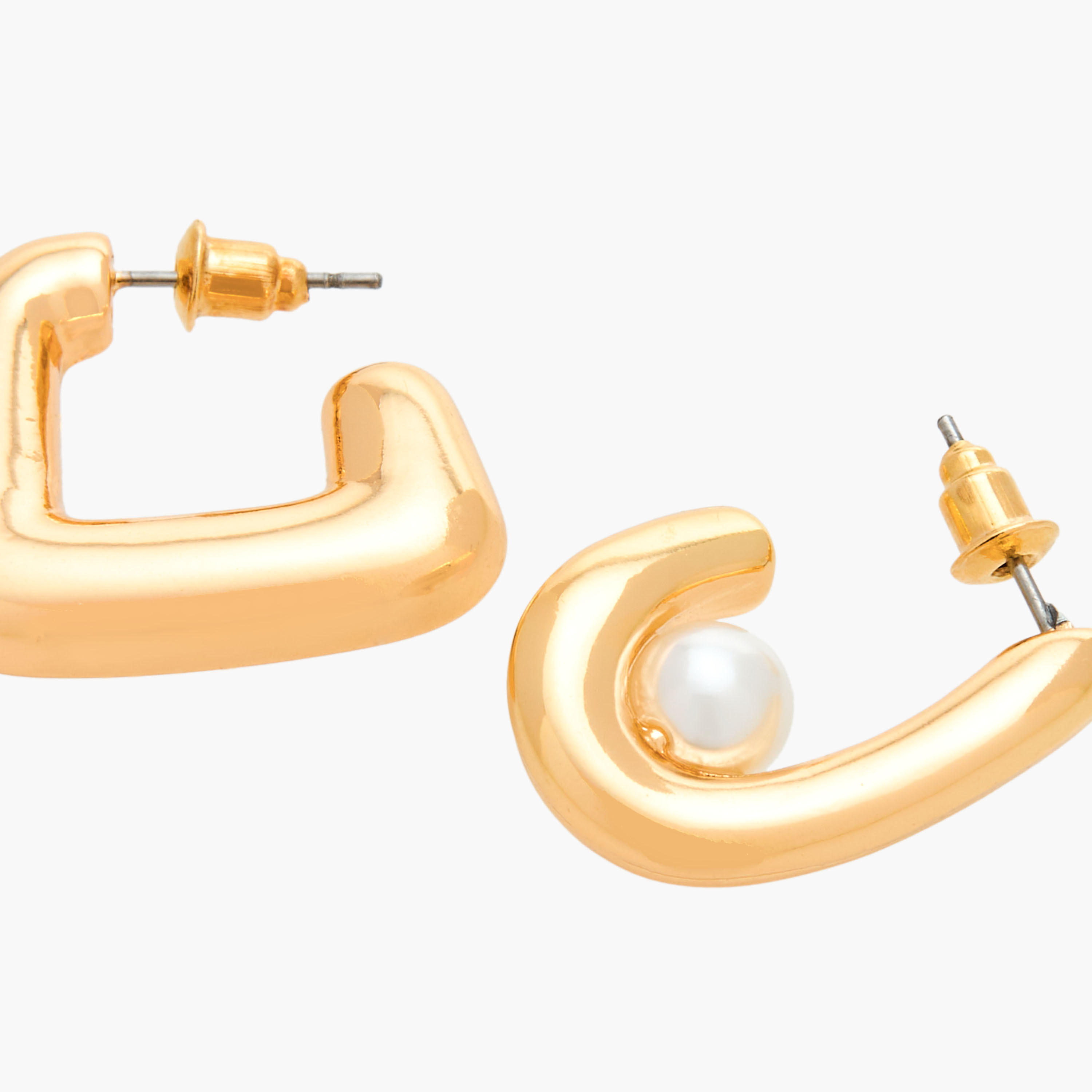 Gloo Pearl Detail Earrings with Pushback Closure-women-watchesandjewellery-jewellery-earrings-image-5