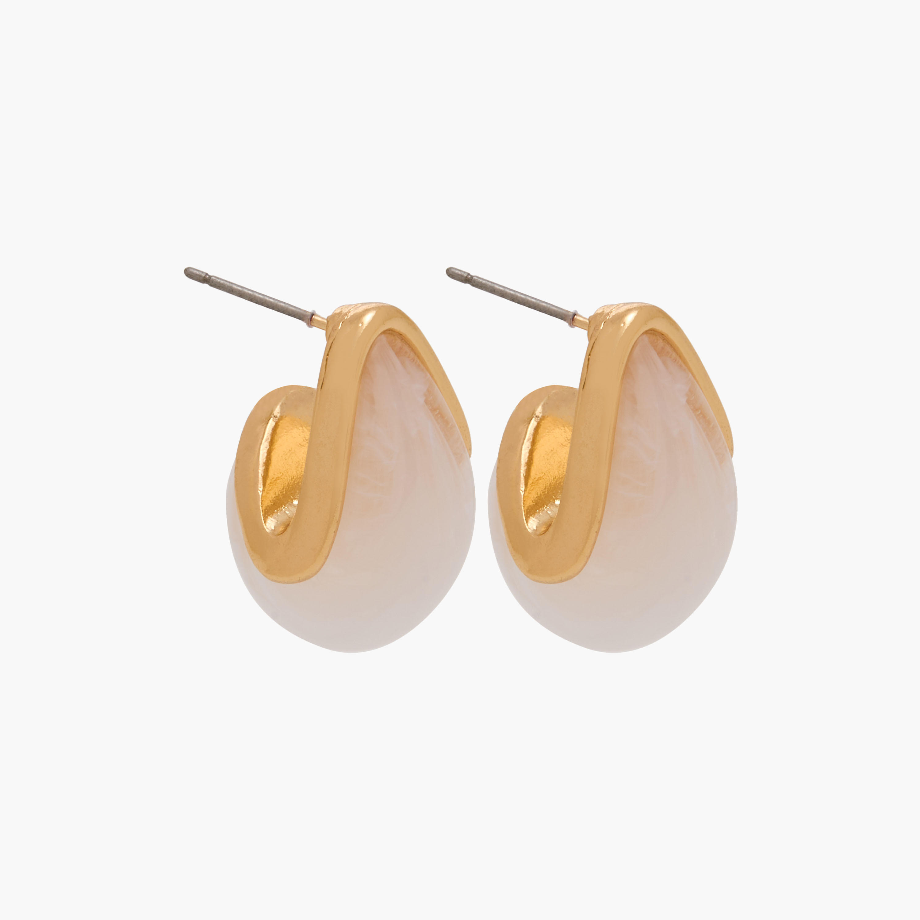 حلقان بتصميم قطرة ماء مع أزرار إغلاق كبس - طقم من زوجين-women-watchesandjewellery-jewellery-earrings-image-4