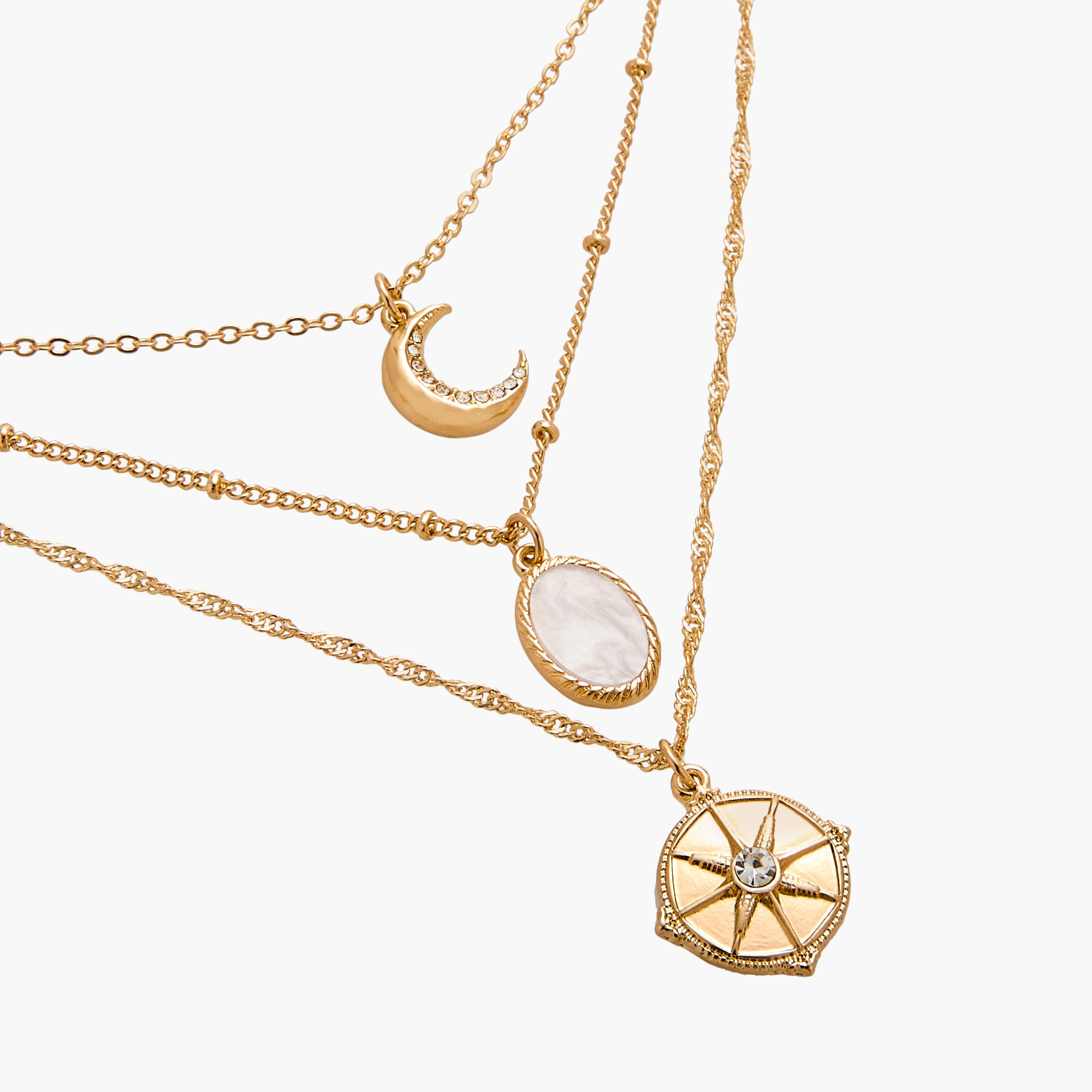 قلادة مزينة بـ3 طبقات ومشبك إغلاق من جلو-women-watchesandjewellery-jewellery-necklacesandpendants-image-1