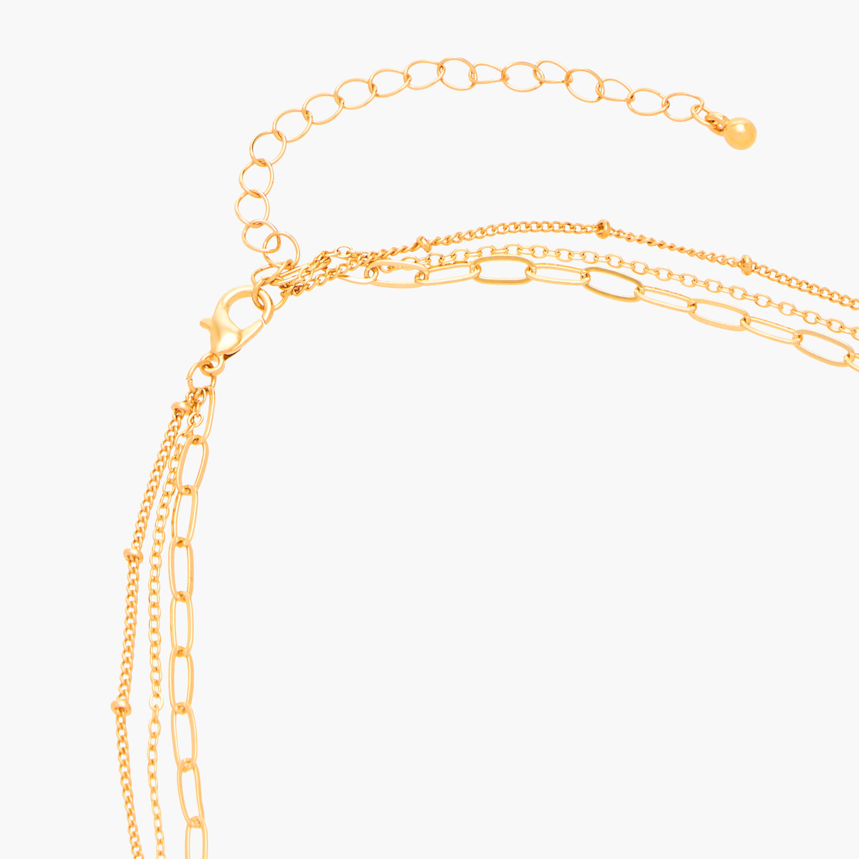 Gloo 3-Layer Moon and Sun Charm Necklace with Lobster Clasp Closure-women-watchesandjewellery-jewellery-necklacesandpendants-image-5