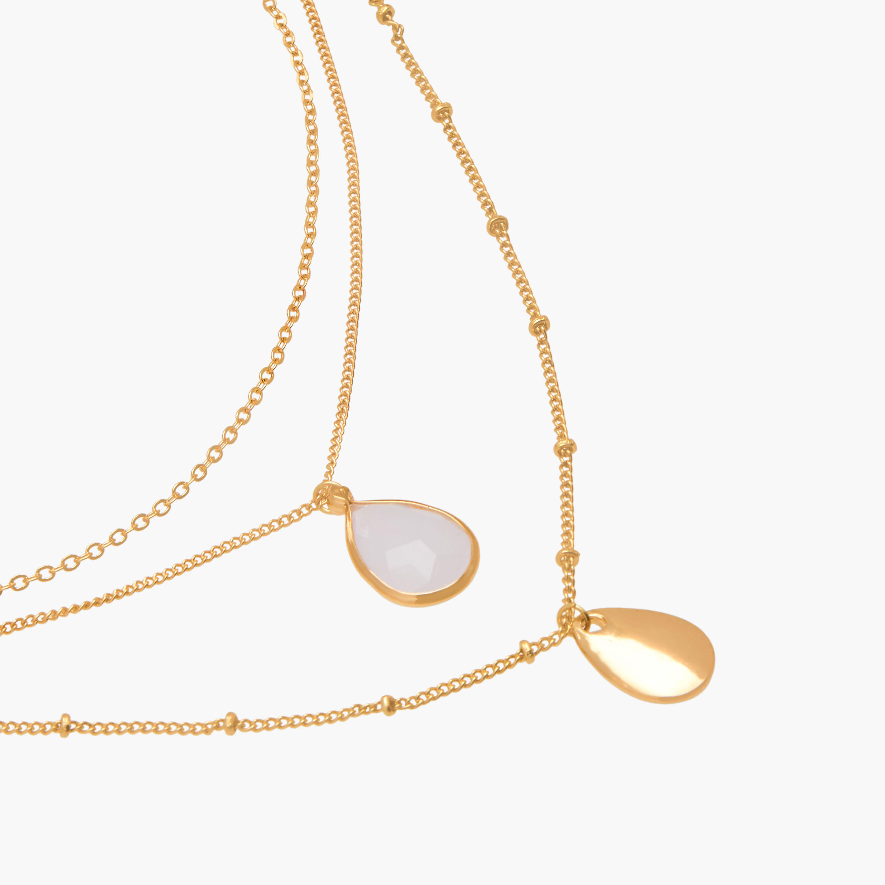عقد بـ 3 طبقات وبدلايات دمعة وقفل إغلاق من جلو-women-watchesandjewellery-jewellery-necklacesandpendants-image-4