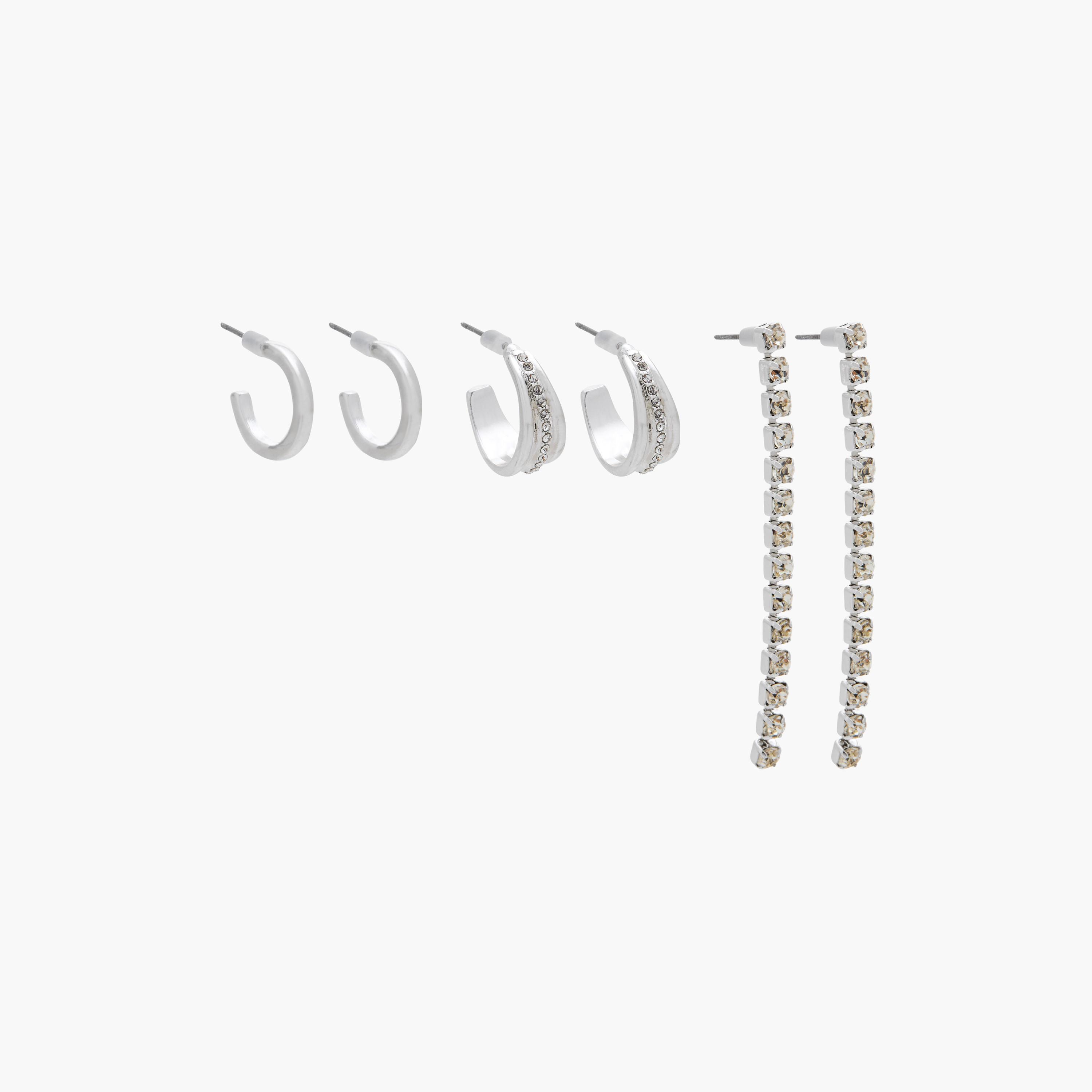 مجموعة أقراط معدن عدد 3 بمكبس إغلاق خلفي من جلوو-women-watchesandjewellery-jewellery-earrings-image-5