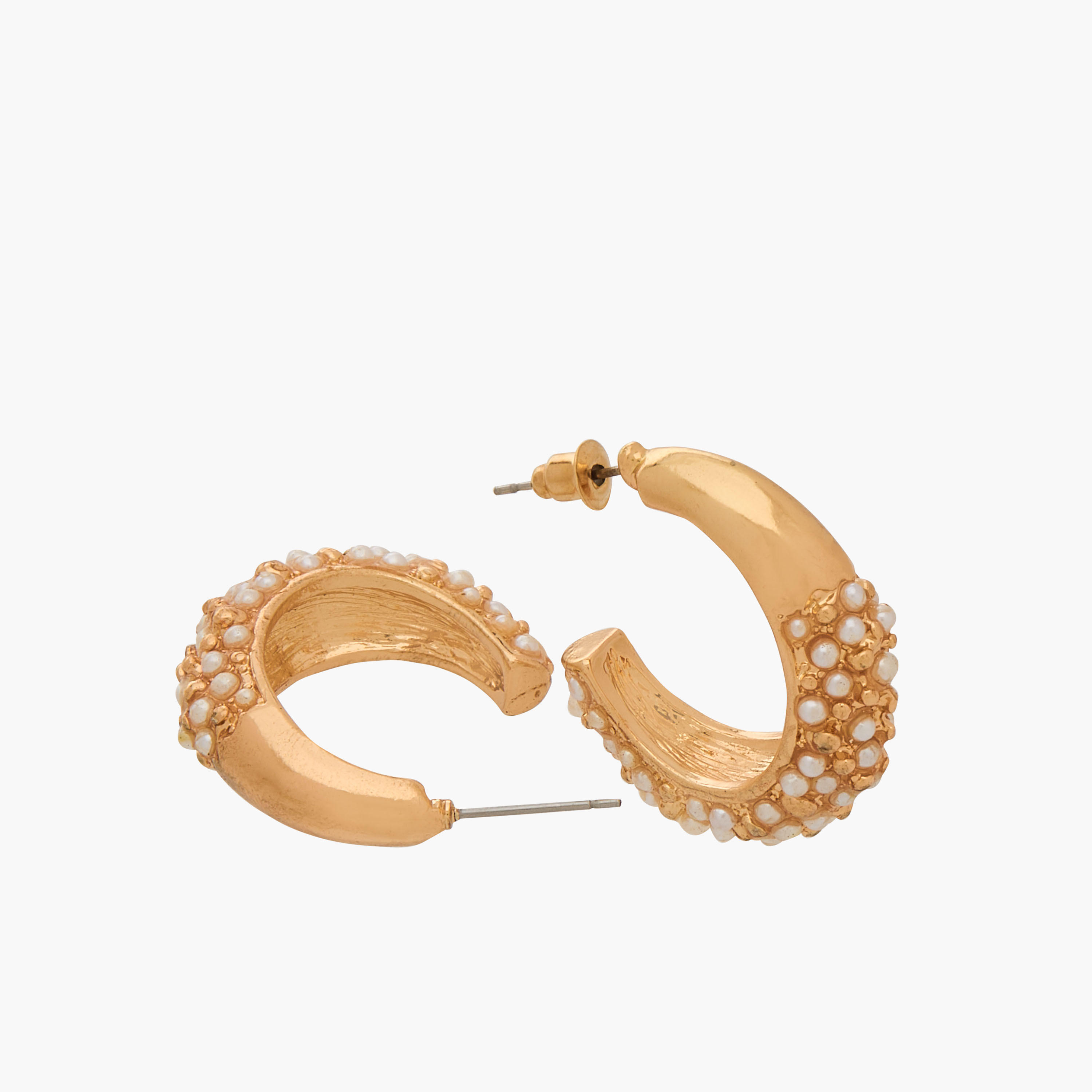 حلقان نصف طوق بمكبس إغلاق خلفي من جلو - طقم من 3 أزواج-women-watchesandjewellery-jewellery-earrings-image-5