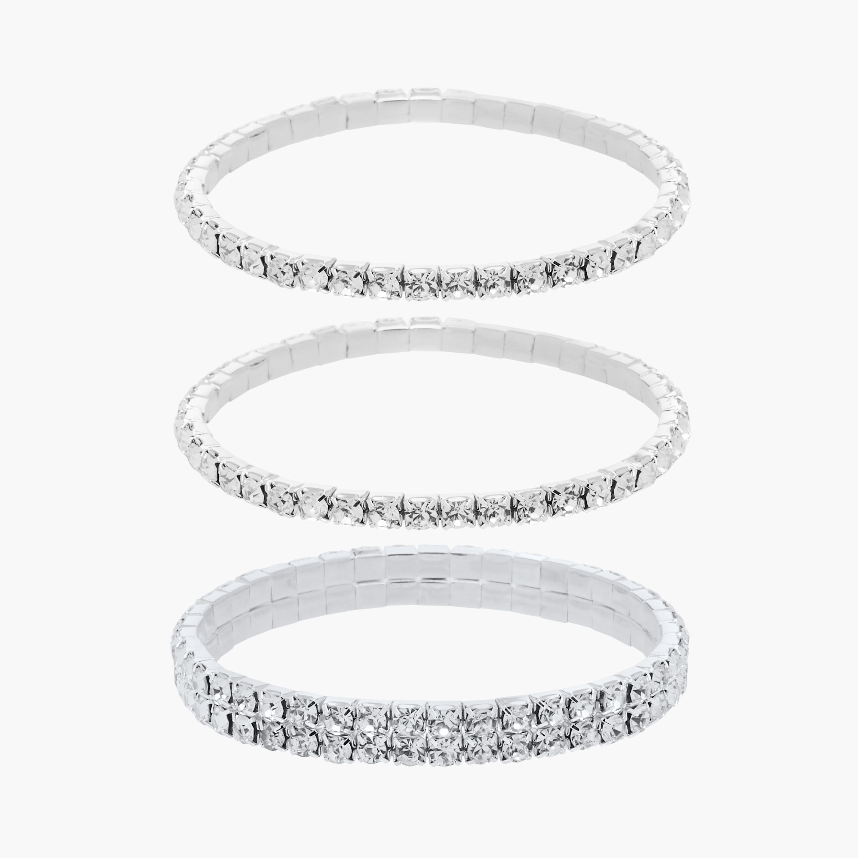 طقم أساور مزينة 3 قطع من جلو-women-watchesandjewellery-jewellery-banglesandbracelets-image-1