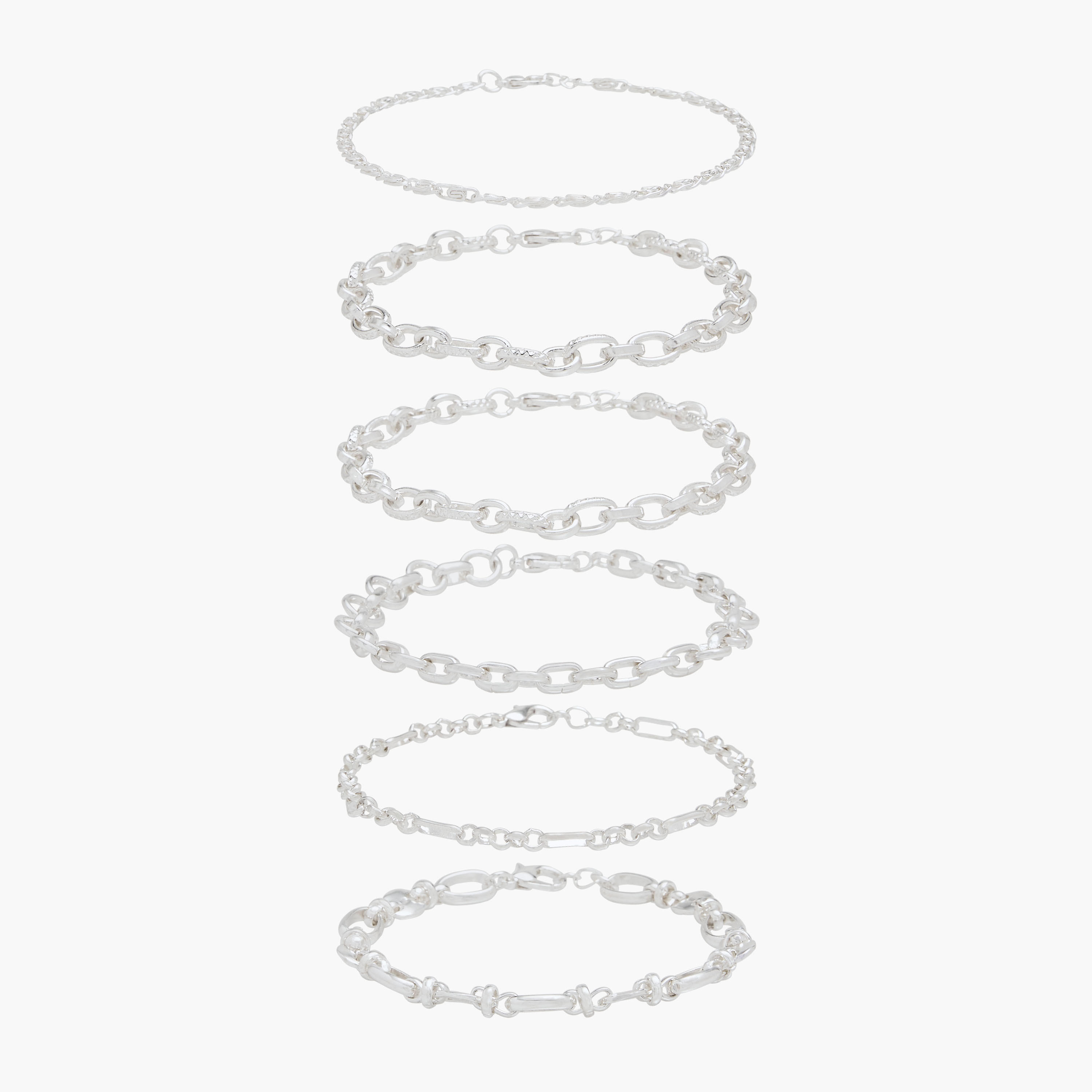 طقم سوار ميتاليك بمشبك إغلاق 5 قطع من جلو-women-watchesandjewellery-jewellery-banglesandbracelets-image-1