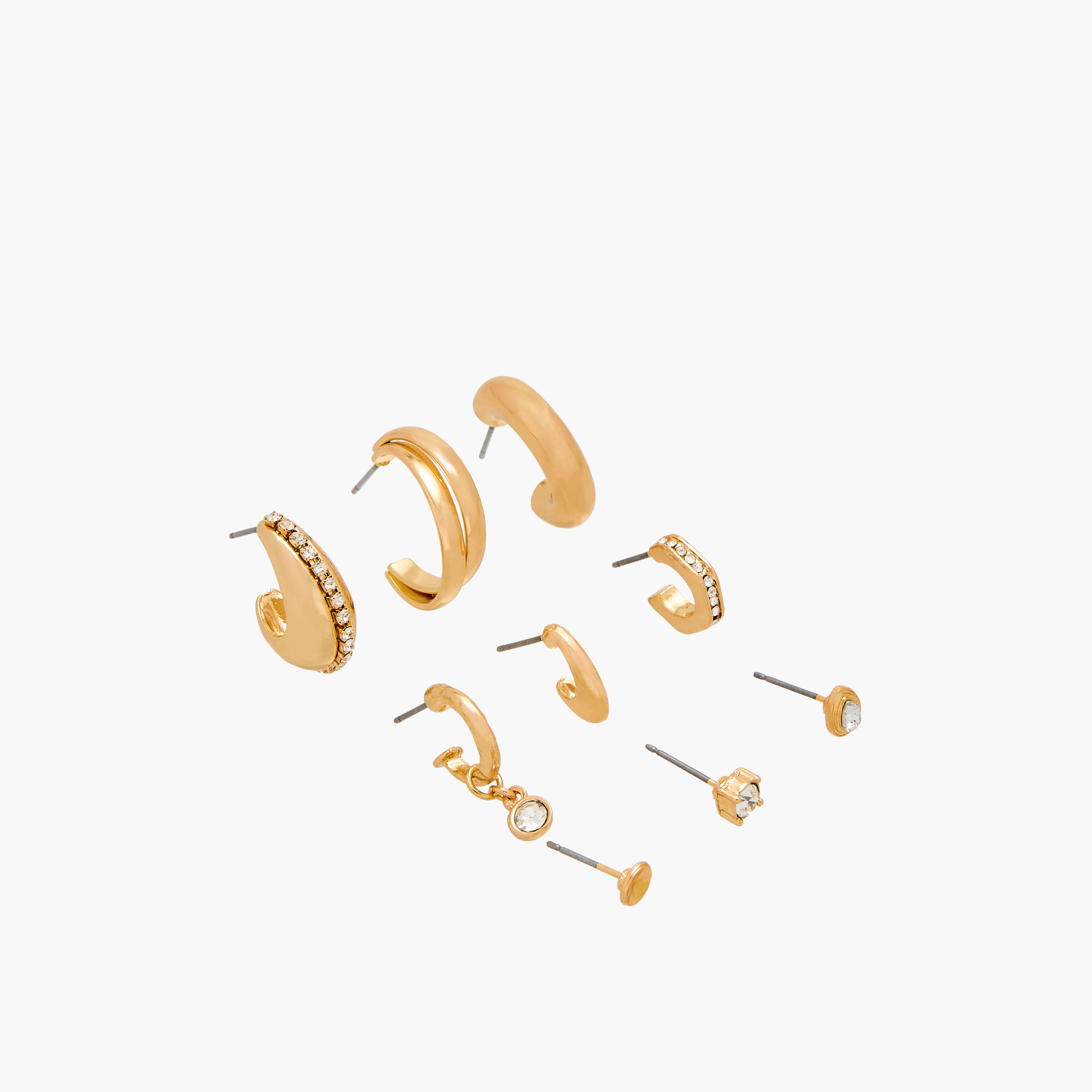 Set of 9 - Metallic Earrings with Pushback Closure-women-watchesandjewellery-jewellery-earrings-image-2