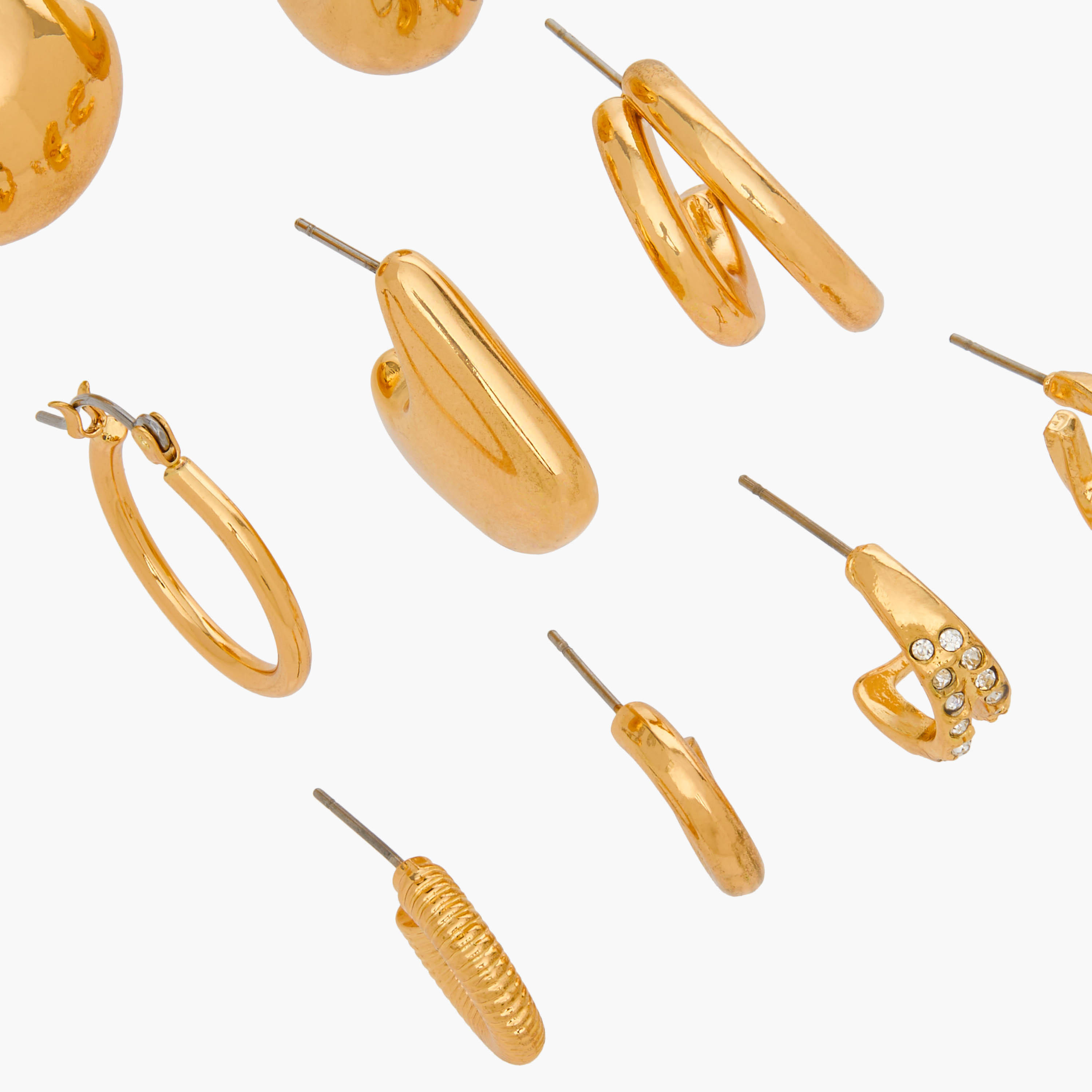 طقم أقراط معدنية بمكبس إغلاق خلفي من جلو عدد 9-women-watchesandjewellery-jewellery-earrings-image-3