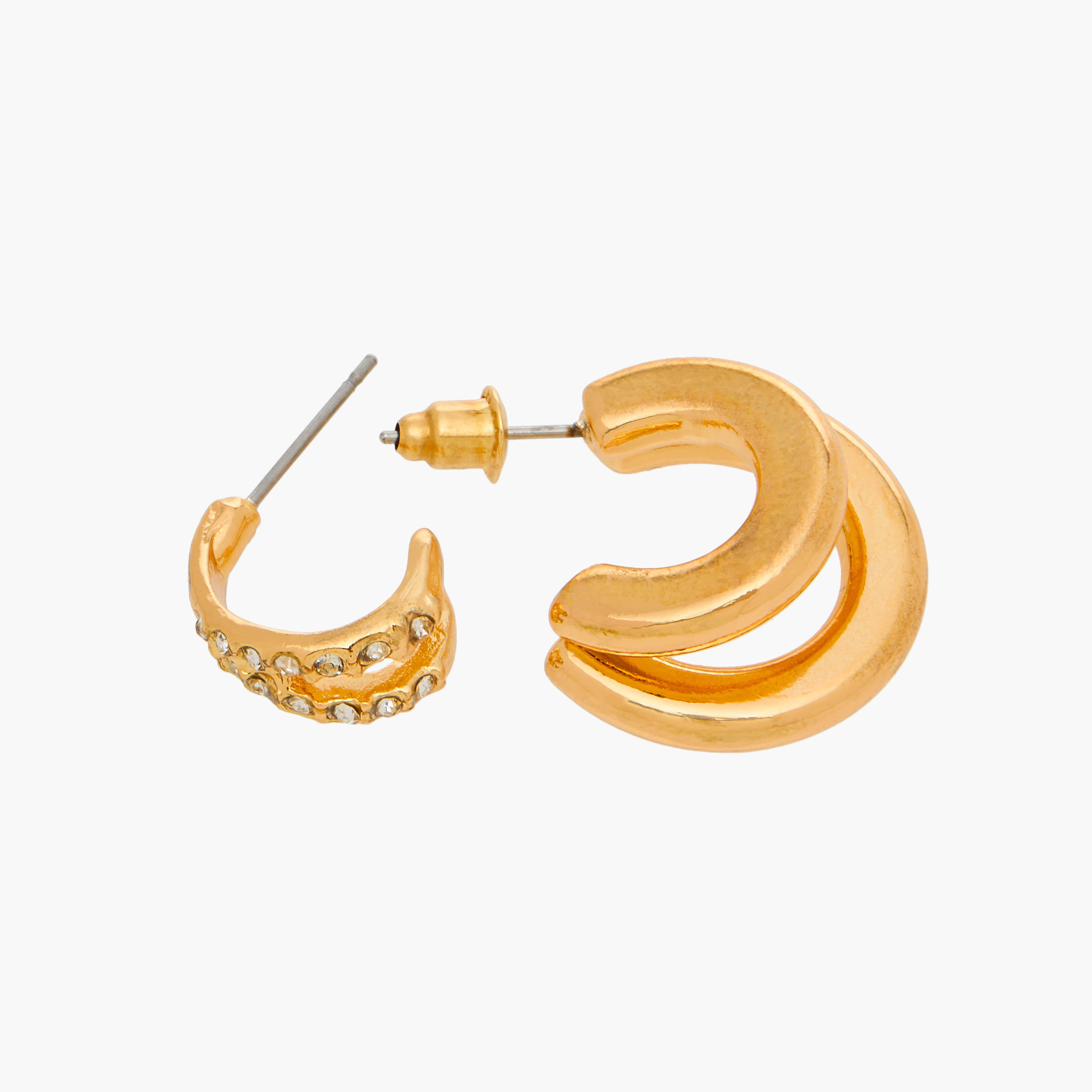 طقم أقراط معدنية بمكبس إغلاق خلفي من جلو عدد 9-women-watchesandjewellery-jewellery-earrings-image-4