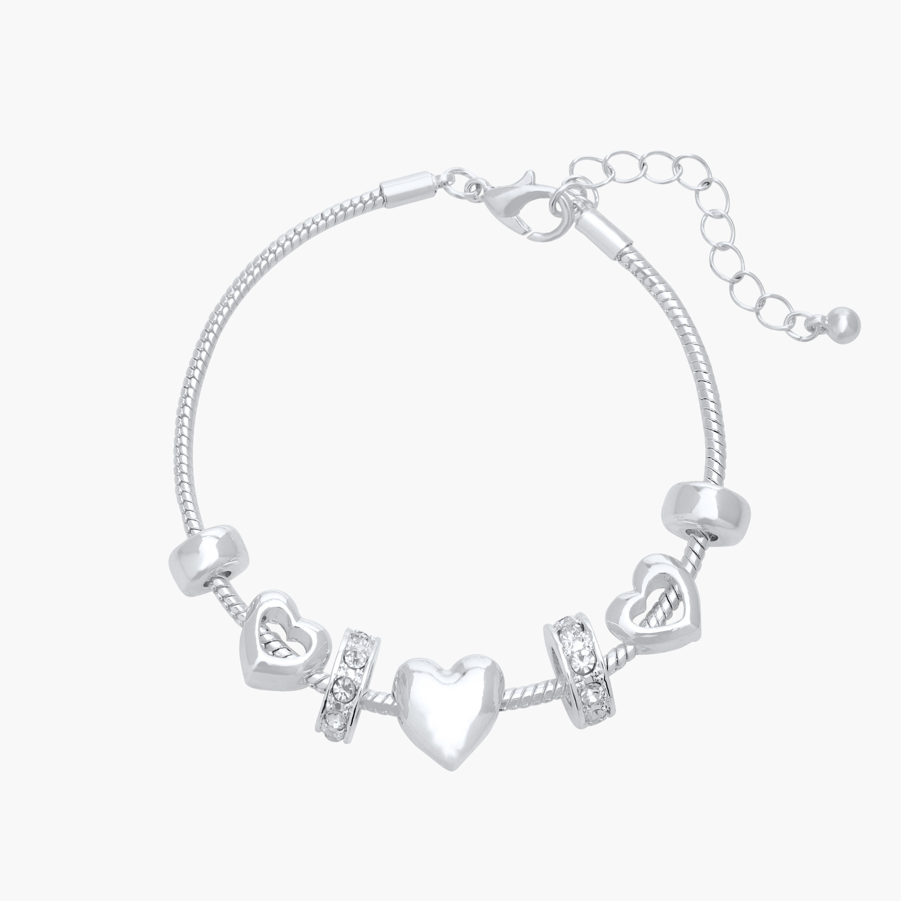 سوار بدلايات قلب ومشبك إغلاق من جلو-women-watchesandjewellery-jewellery-banglesandbracelets-image-2