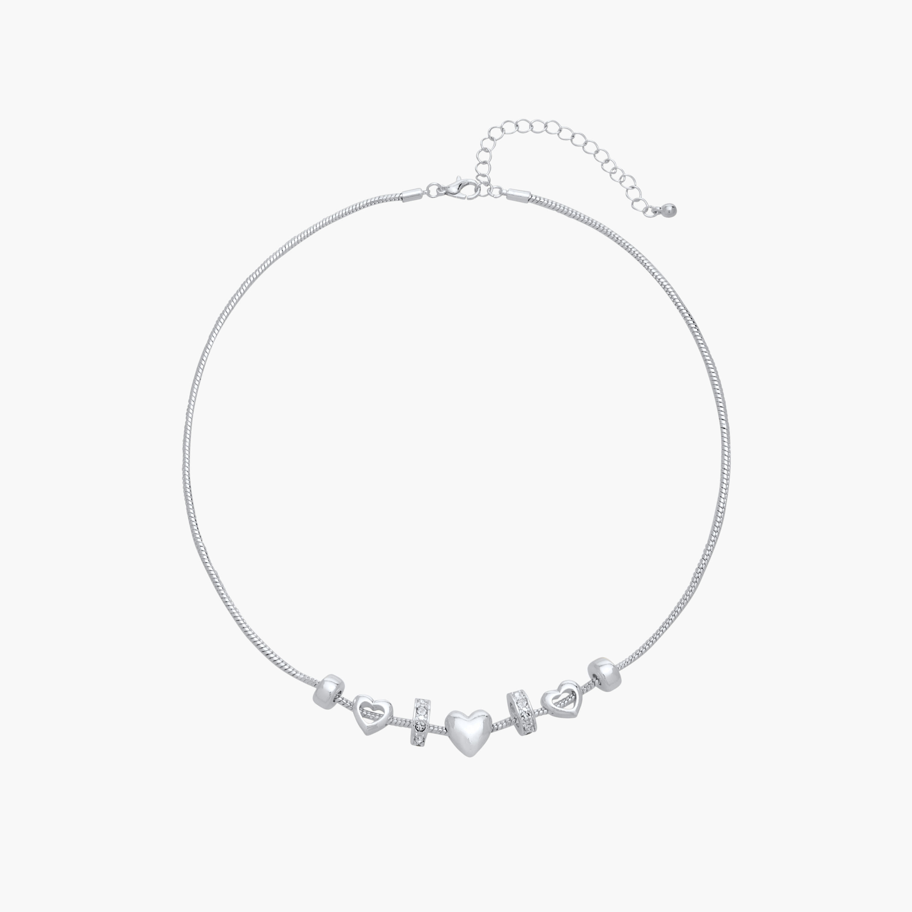 Gloo Heart Charm Necklace with Lobster Clasp Closure-women-watchesandjewellery-jewellery-necklacesandpendants-image-1