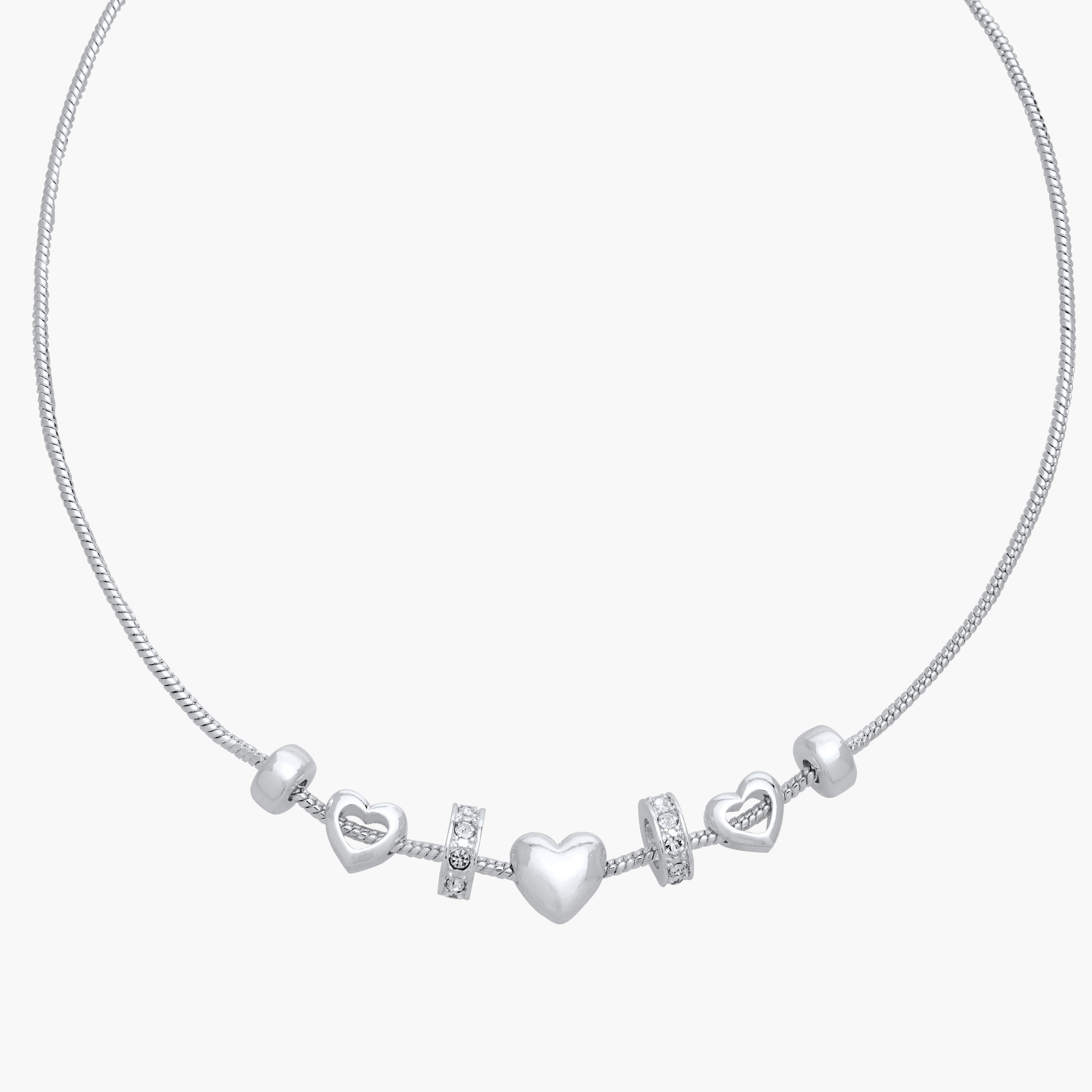 Gloo Heart Charm Necklace with Lobster Clasp Closure-women-watchesandjewellery-jewellery-necklacesandpendants-image-2