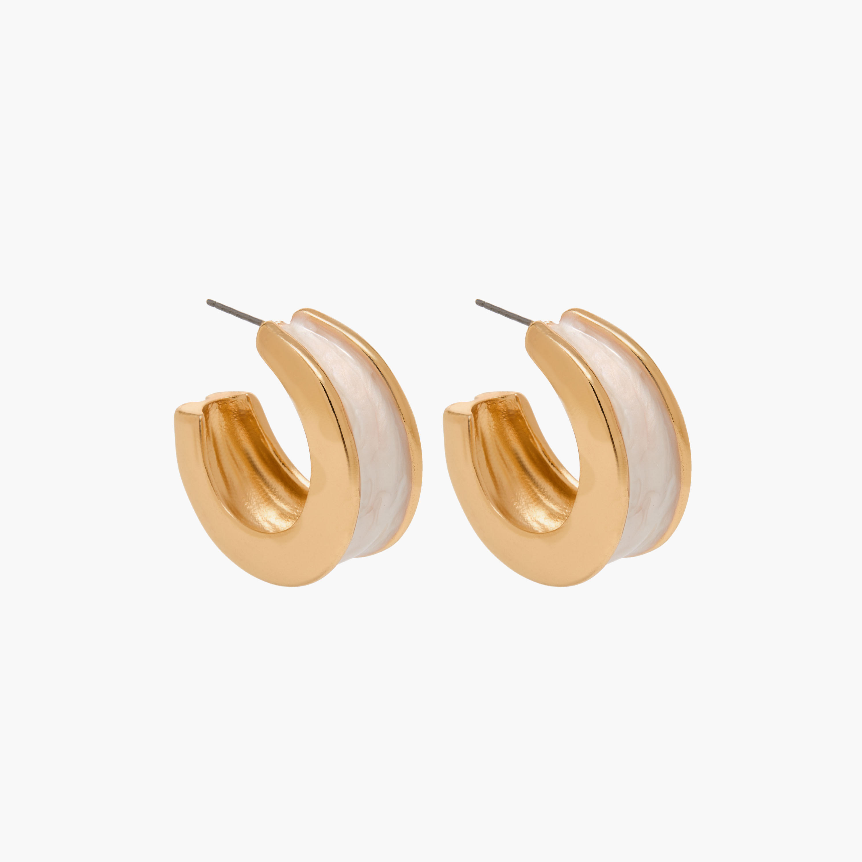 حلقان بتفاصيل مينا ومكبس إغلاق خلفي من جلو-women-watchesandjewellery-jewellery-earrings-image-2