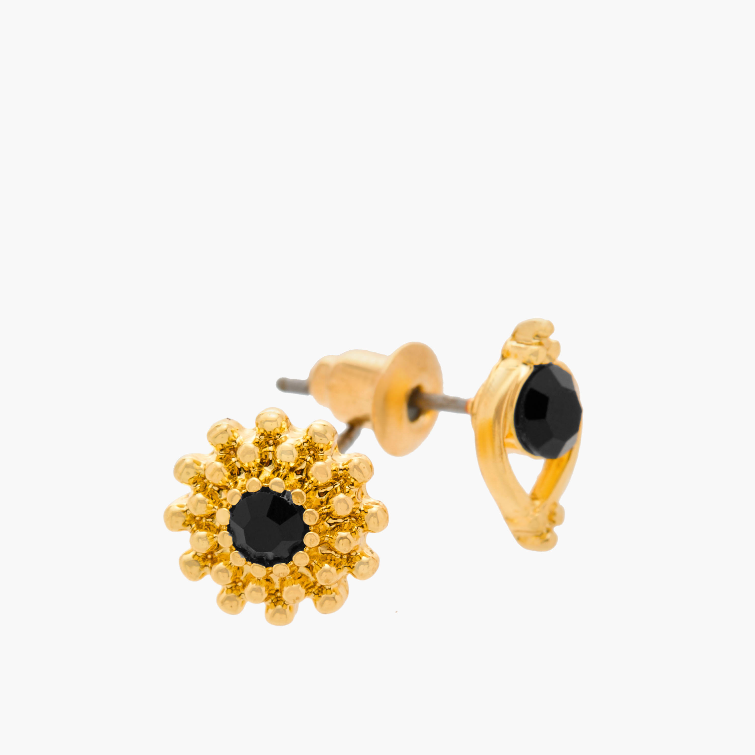 حلقان ميتاليك متنوعة مع أزار إغلاق كبس من جلو - طقم 12 زوج-women-watchesandjewellery-jewellery-earrings-image-4
