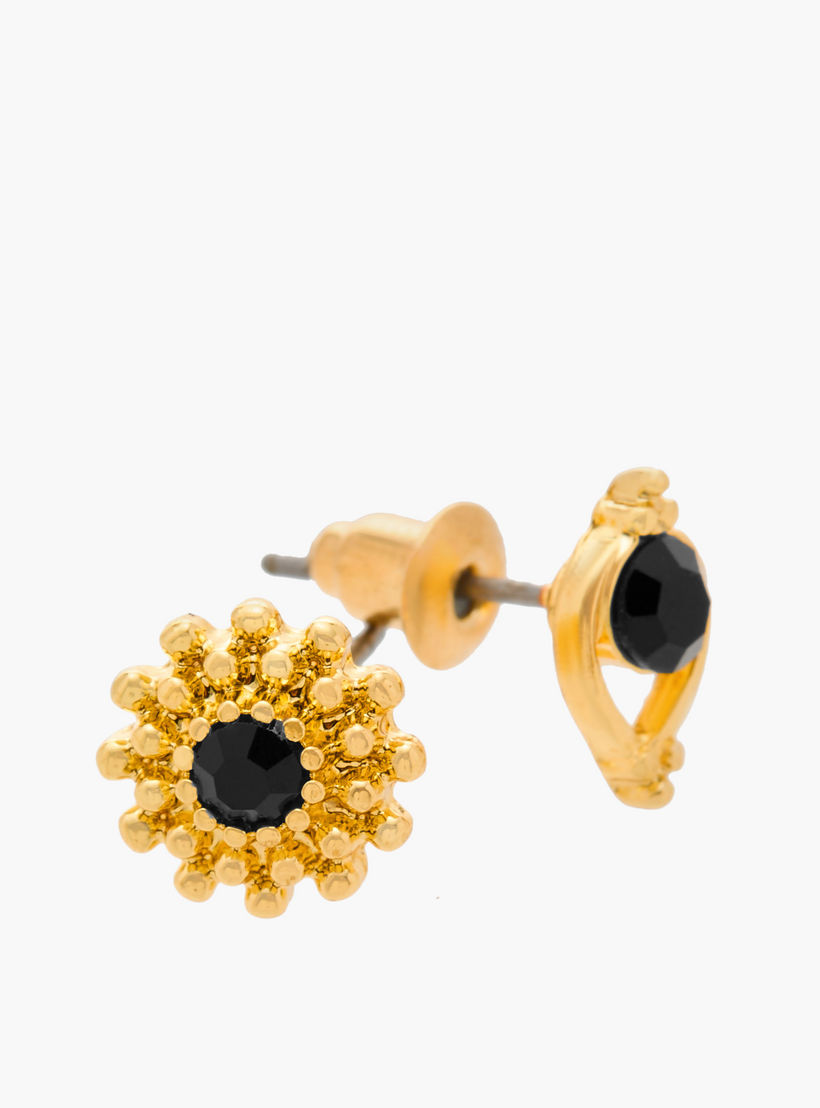 حلقان ميتاليك متنوعة مع أزار إغلاق كبس من جلو - طقم 12 زوج-women-watchesandjewellery-jewellery-earrings-image-4