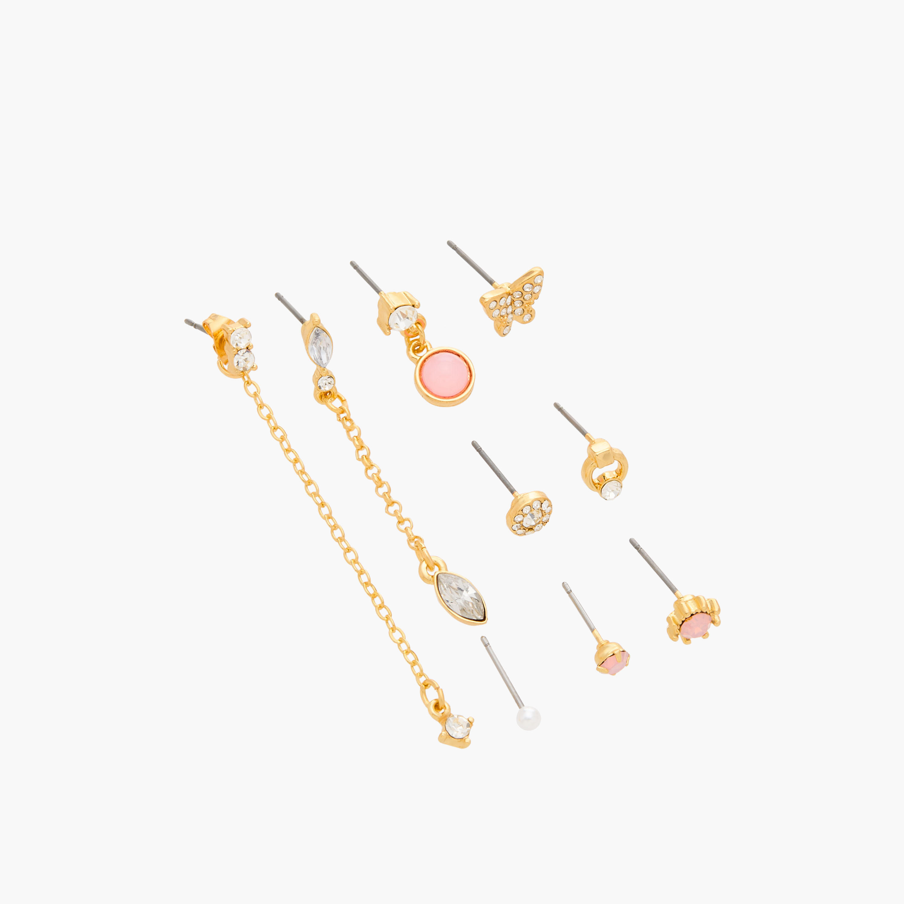Set of 9 - Gloo Assorted Metallic Stud Earrings with Pushback Closure-women-watchesandjewellery-jewellery-earrings-image-2