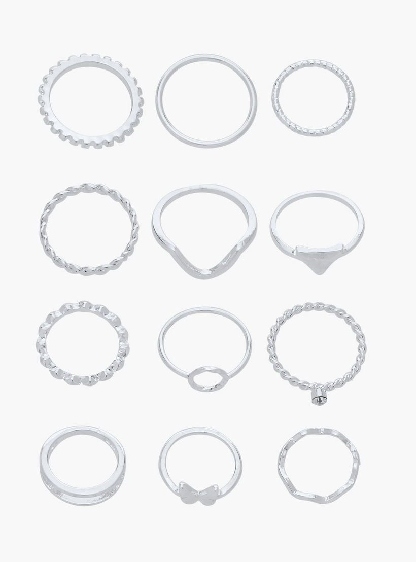 خواتم متنوعة من جلو - طقم 12 قطعة-women-watchesandjewellery-jewellery-rings-image-1