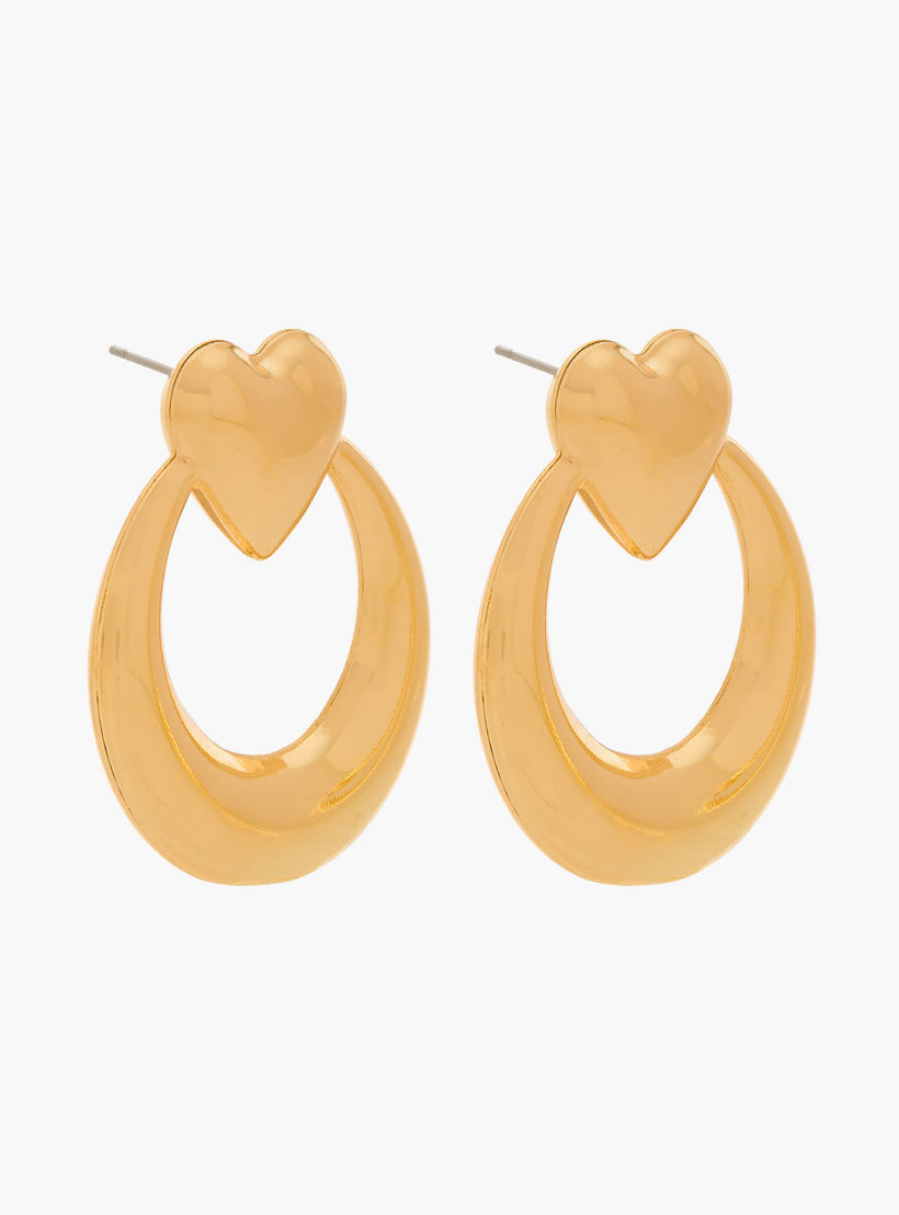 Set of 2 - Gloo Heart and Knob Shaped Earrings with Pushback Closure-women-watchesandjewellery-jewellery-earrings-image-2