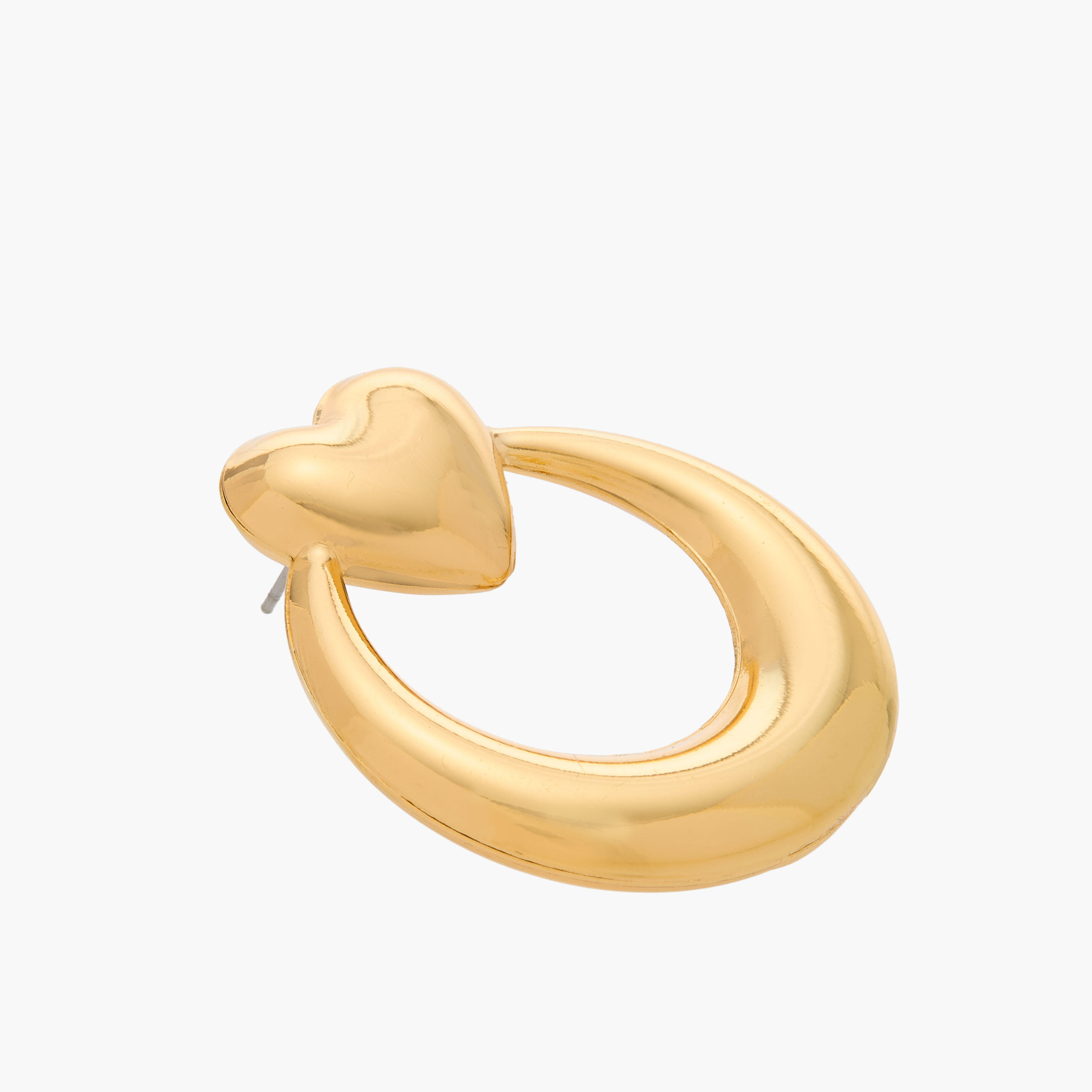 Set of 2 - Gloo Heart and Knob Shaped Earrings with Pushback Closure-women-watchesandjewellery-jewellery-earrings-image-5