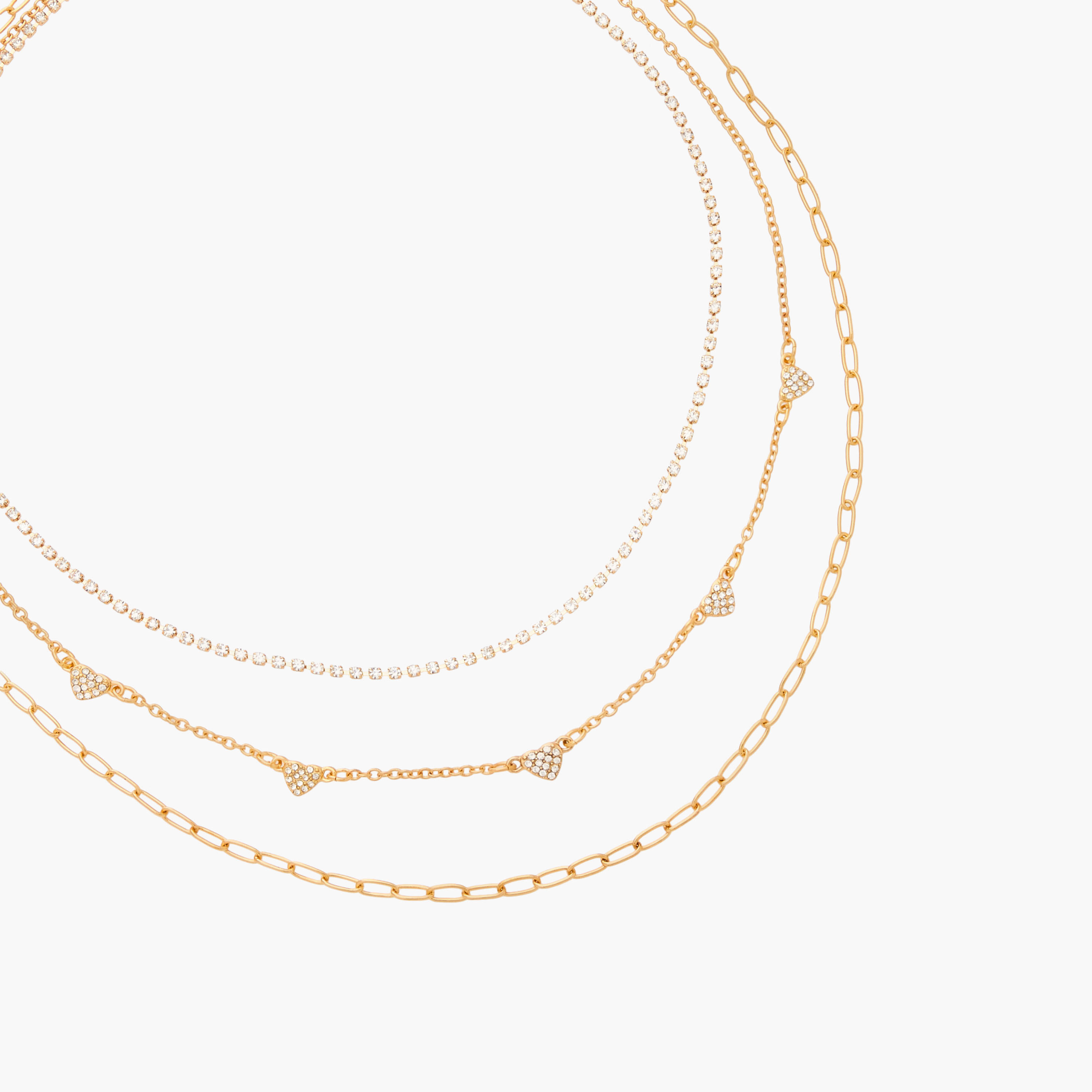 قلادة متعددة الطبقات بمشبك إغلاق وتزيينات أحجار من جلو-women-watchesandjewellery-jewellery-necklacesandpendants-image-2