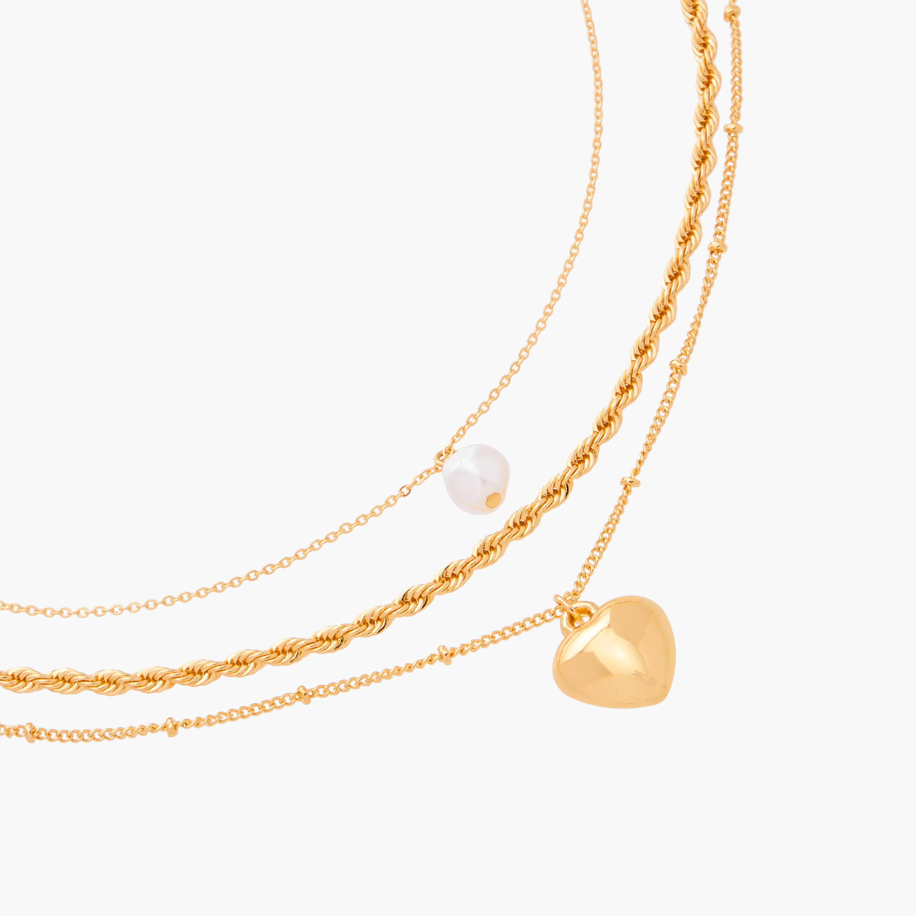 طقم قلادة ميتاليك 3 قطع بمشبك إغلاق من جلو-women-watchesandjewellery-jewellery-necklacesandpendants-image-5