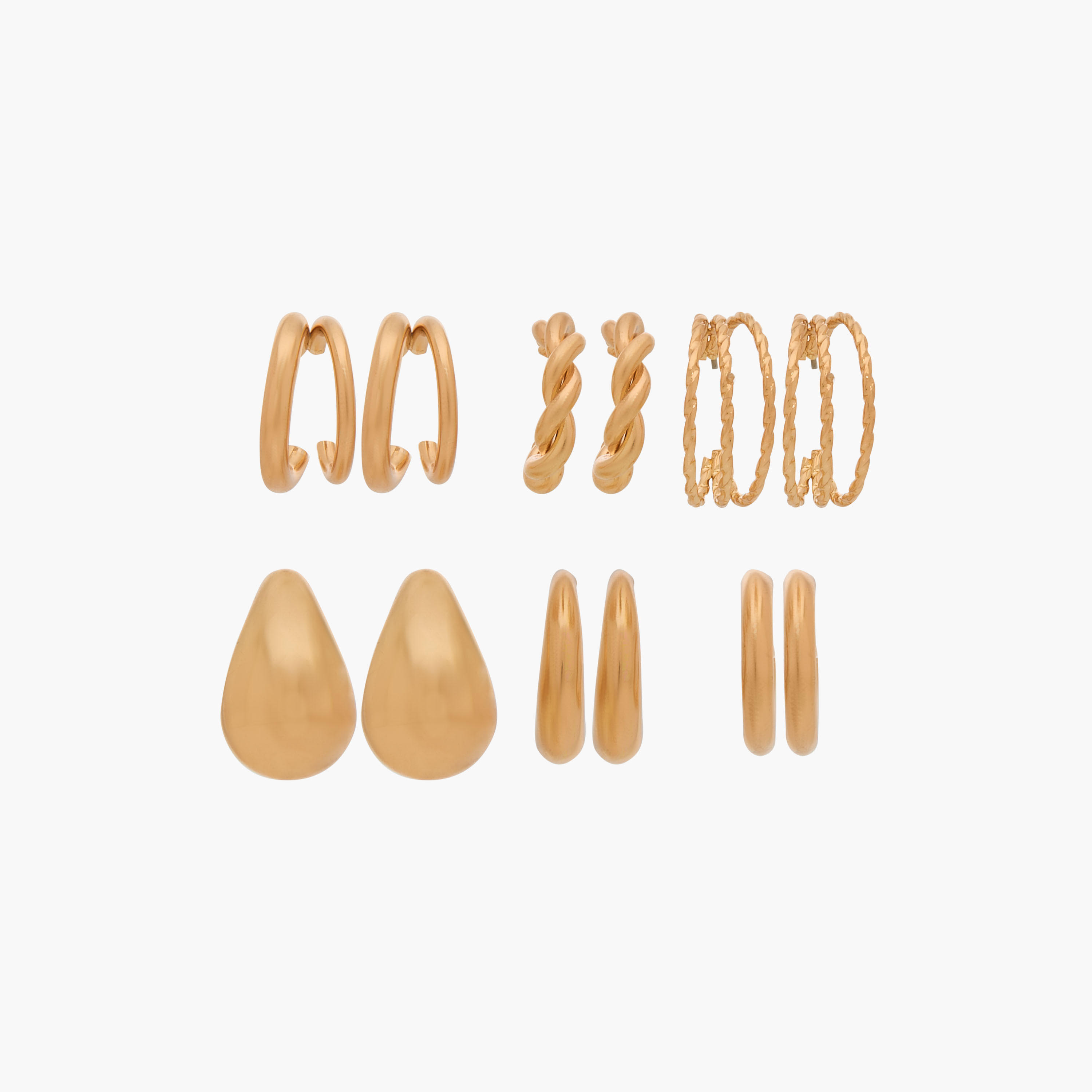 Set of 6 - Gloo Assorted Earrings with Pushback Closure-women-watchesandjewellery-jewellery-earrings-image-1