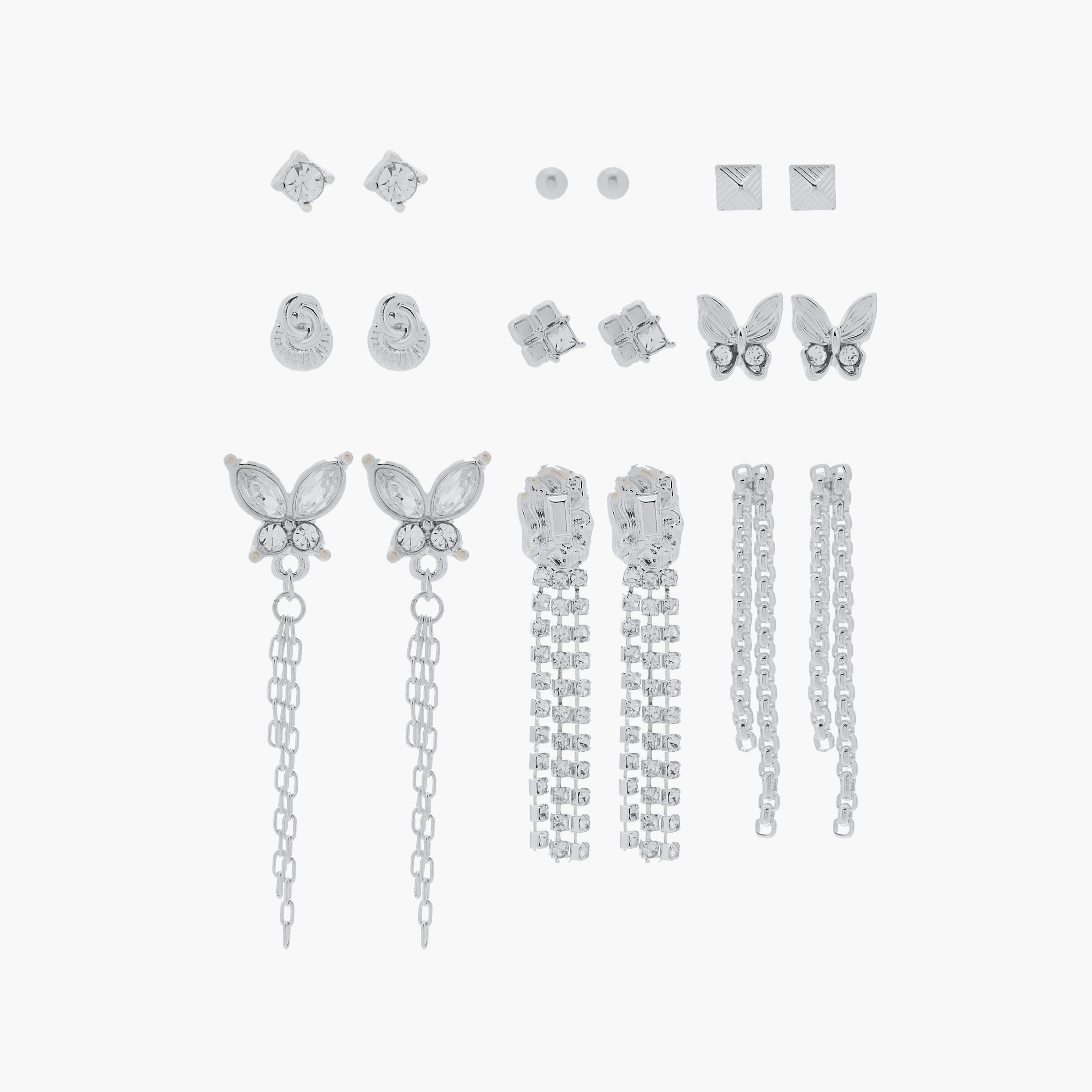Set of 9 - Gloo Assorted Earring with Pushback Closure-women-watchesandjewellery-jewellery-earrings-image-1