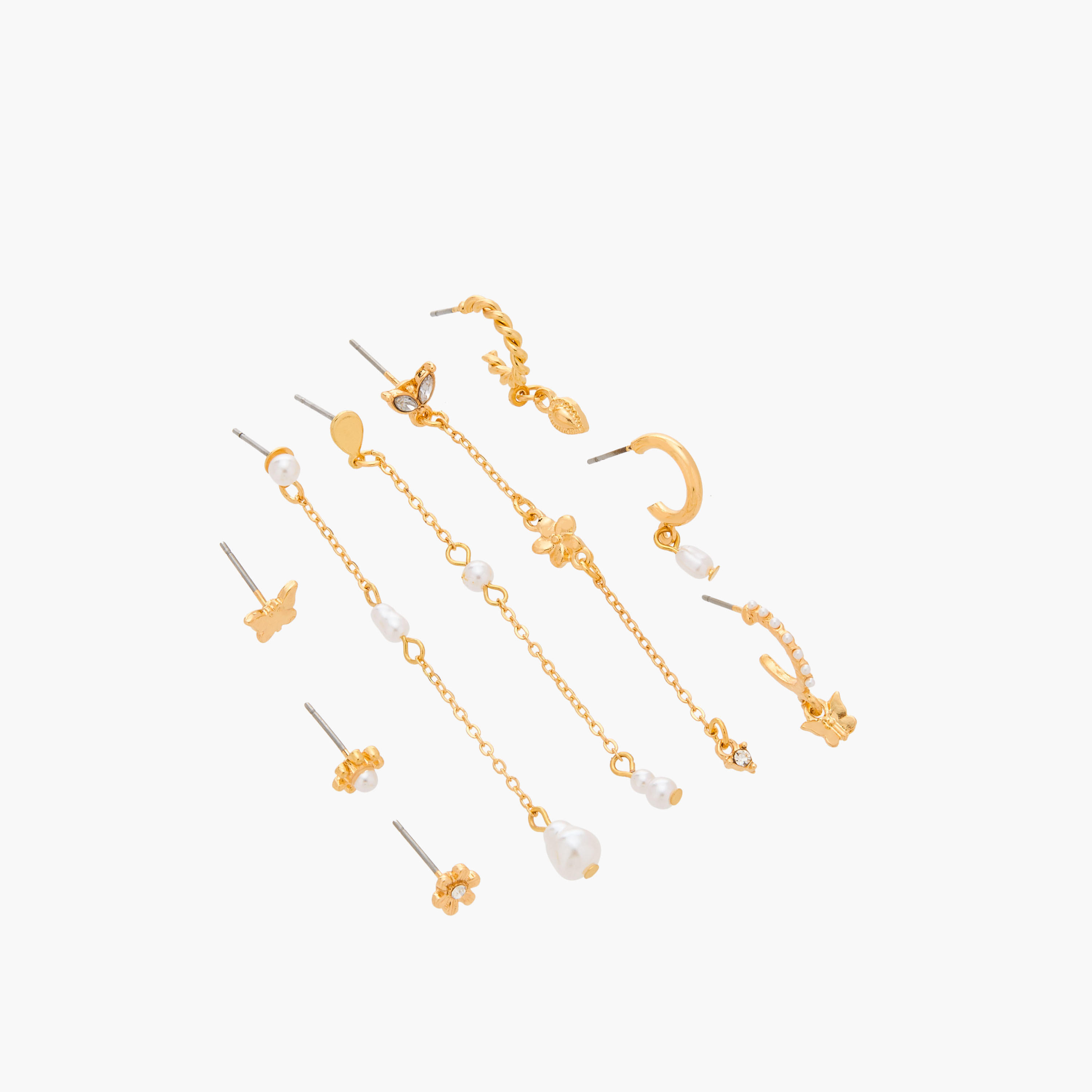 حلقان مزينة بمكبس إغلاق خلفي من جلو - طقم 9 أزواج-women-watchesandjewellery-jewellery-earrings-image-2