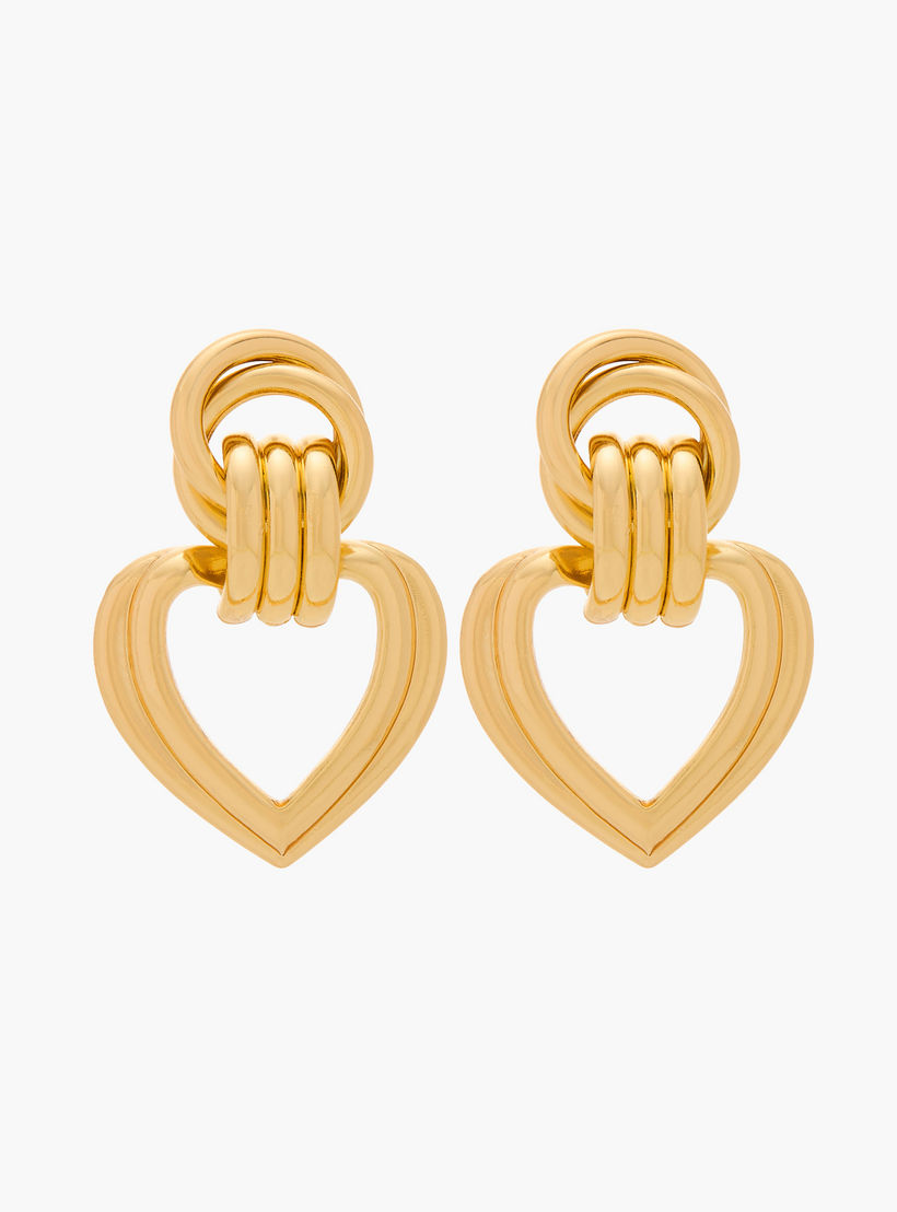 Gloo Heart-Shaped Earring with Pushback Closure-women-watchesandjewellery-jewellery-earrings-image-1