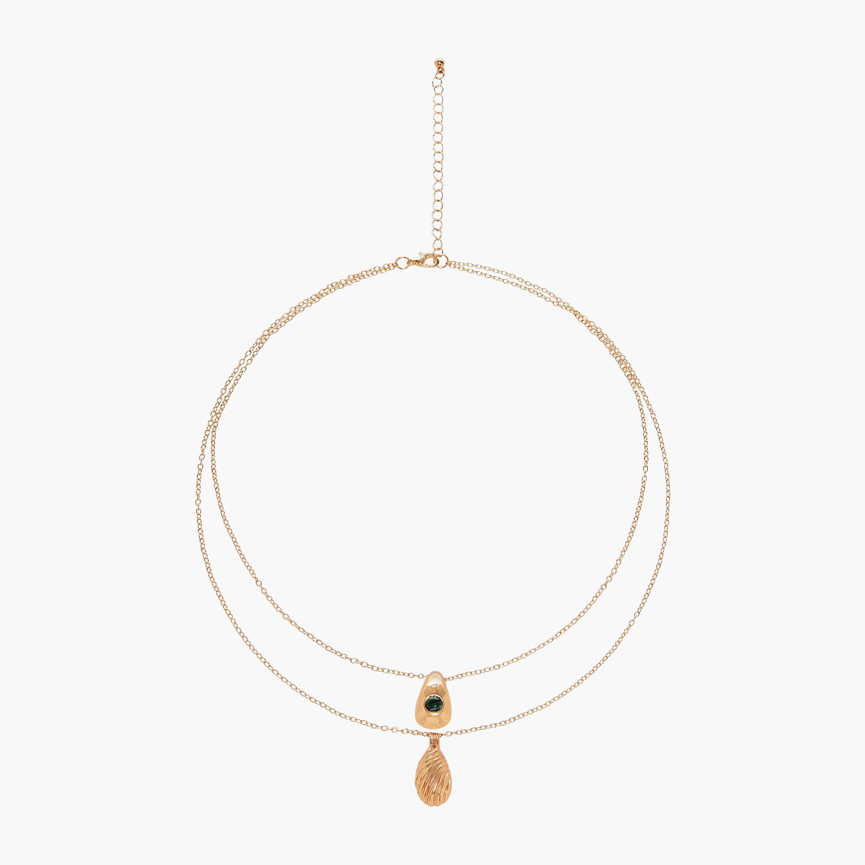 عقد سلسلة بطبقات ودلاية ومشبك إغلاق-women-watchesandjewellery-jewellery-necklacesandpendants-image-1