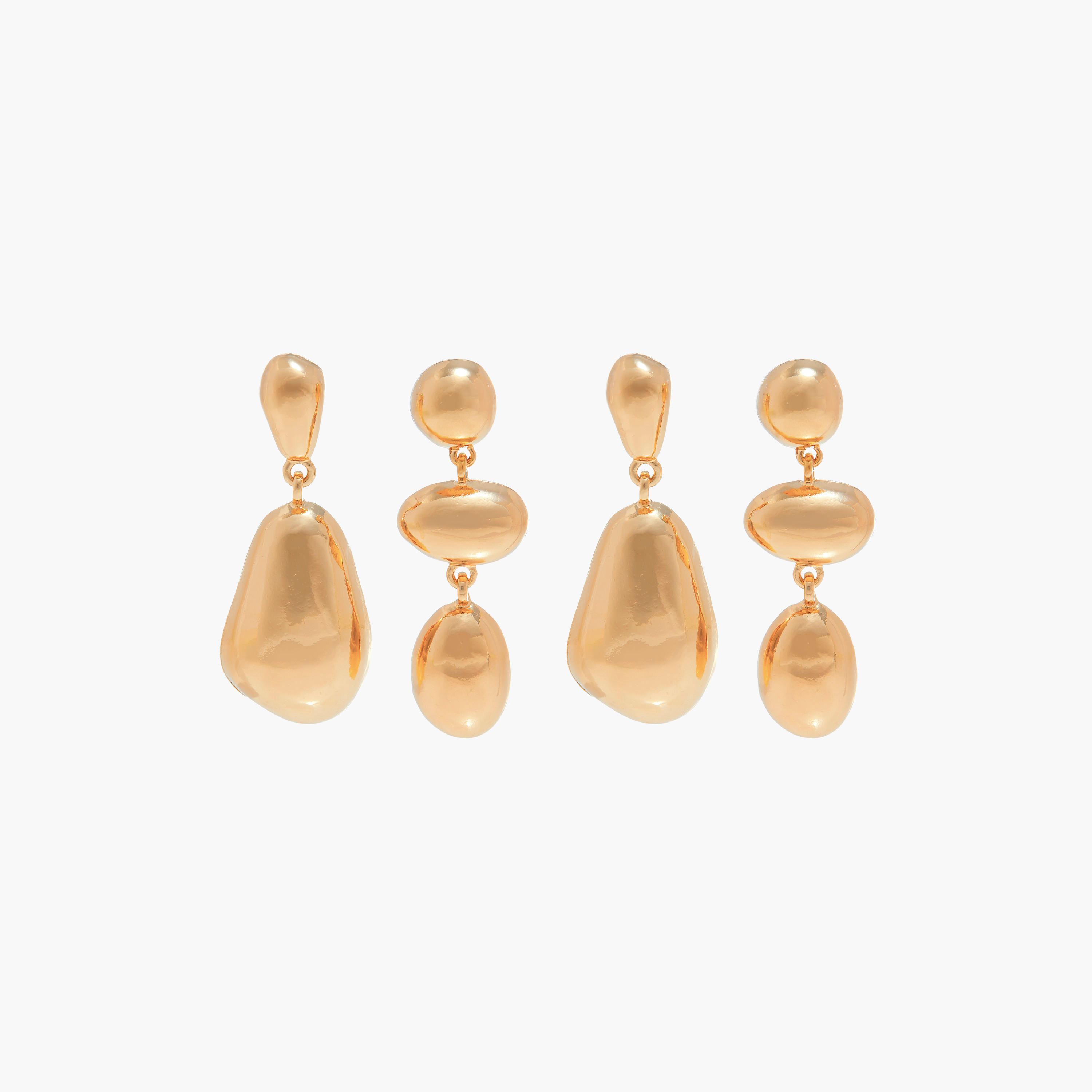حلقان متدلية ميتالك بمكبس إغلاق خلفي - طقم من زوجين-women-watchesandjewellery-jewellery-earrings-image-6