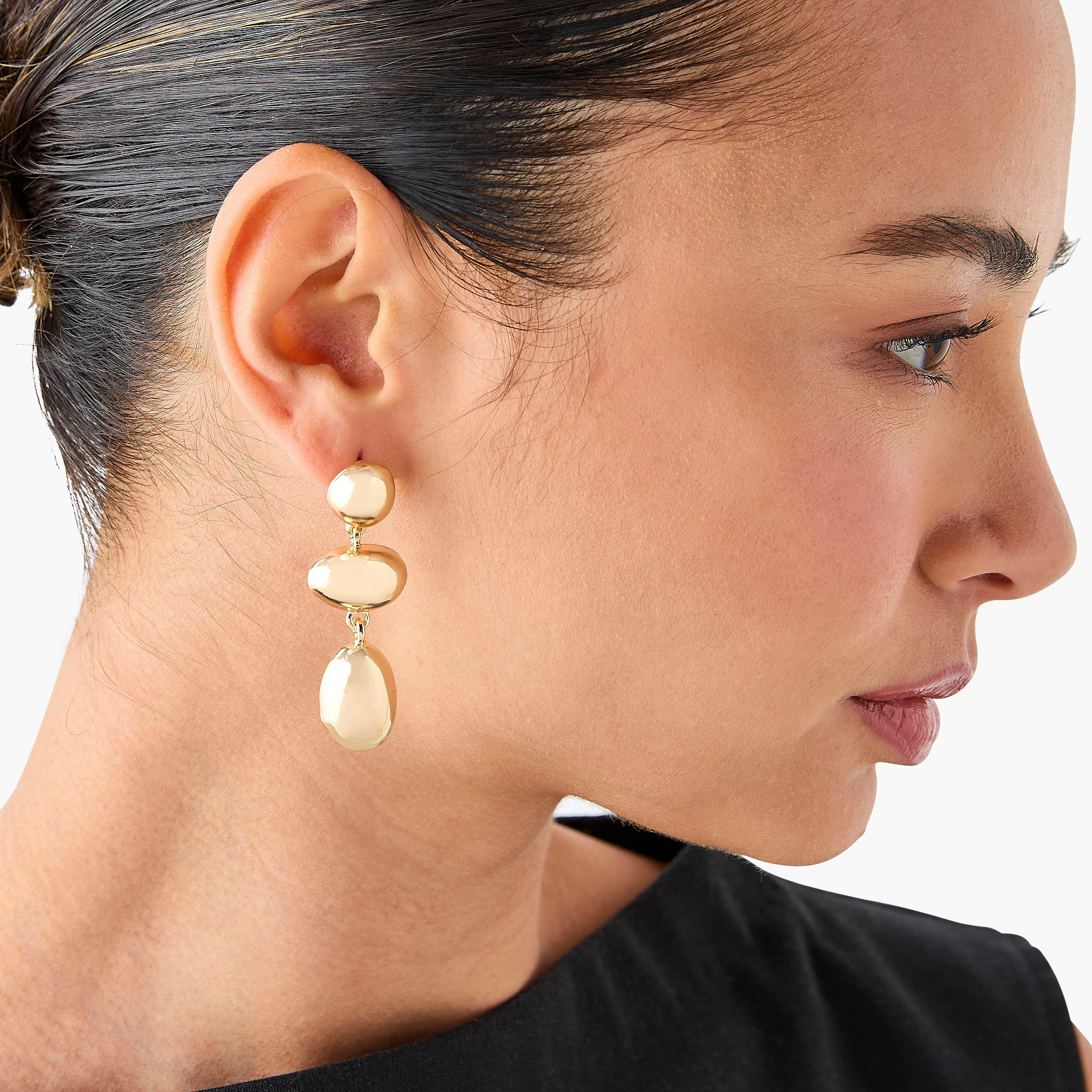 حلقان متدلية ميتالك بمكبس إغلاق خلفي - طقم من زوجين-women-watchesandjewellery-jewellery-earrings-image-5