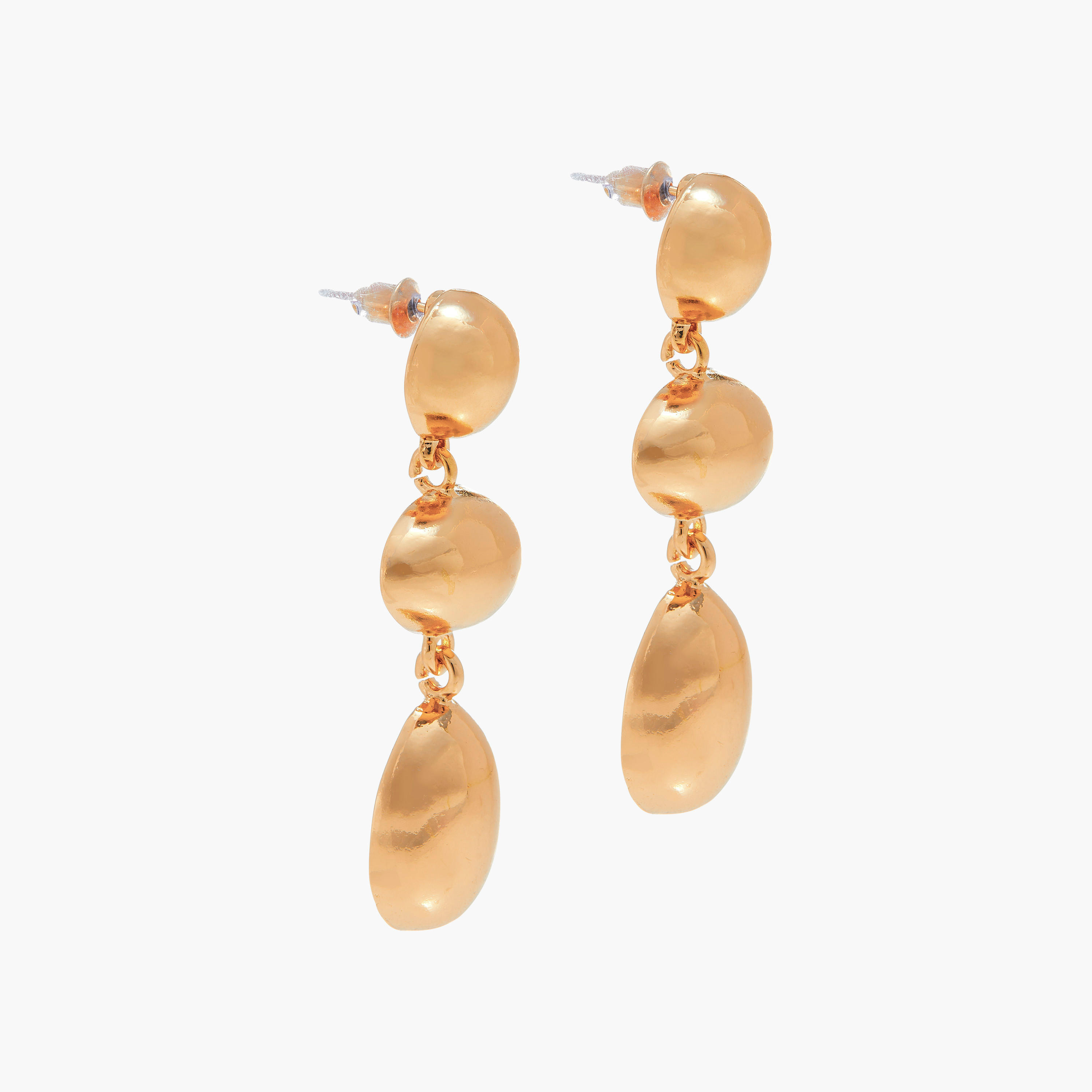 حلقان متدلية ميتالك بمكبس إغلاق خلفي - طقم من زوجين-women-watchesandjewellery-jewellery-earrings-image-3