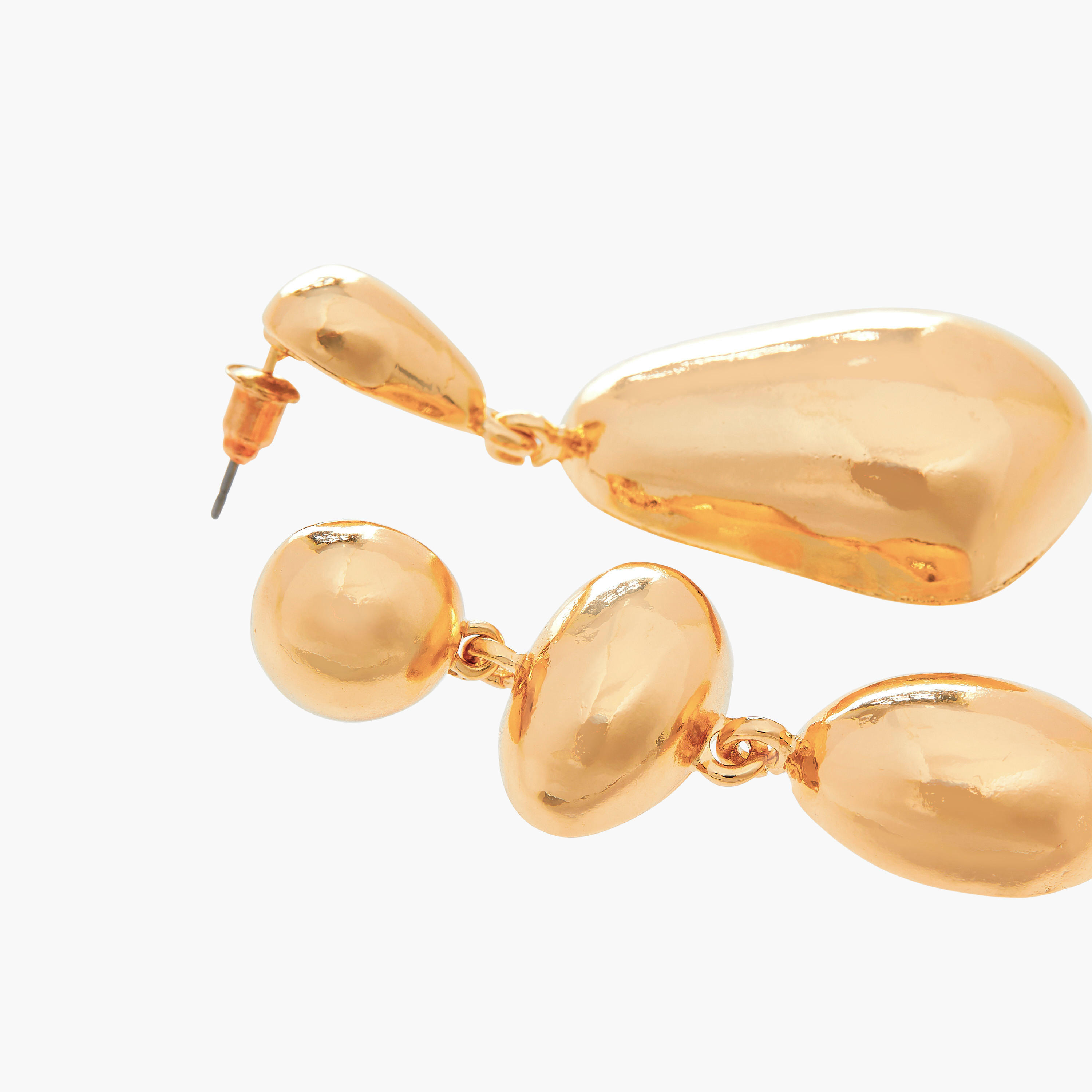 حلقان متدلية ميتالك بمكبس إغلاق خلفي - طقم من زوجين-women-watchesandjewellery-jewellery-earrings-image-2