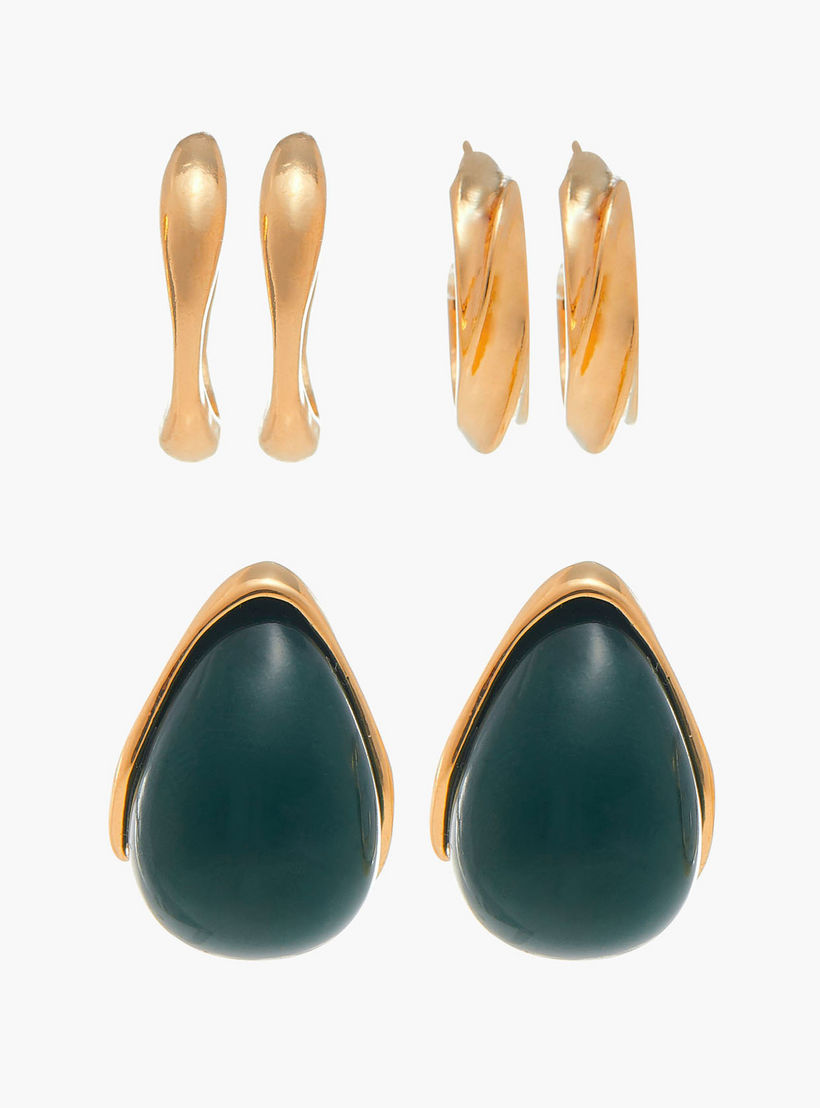 Set of 3 - Assorted Earrings with Pushback Closure-women-watchesandjewellery-jewellery-earrings-image-1
