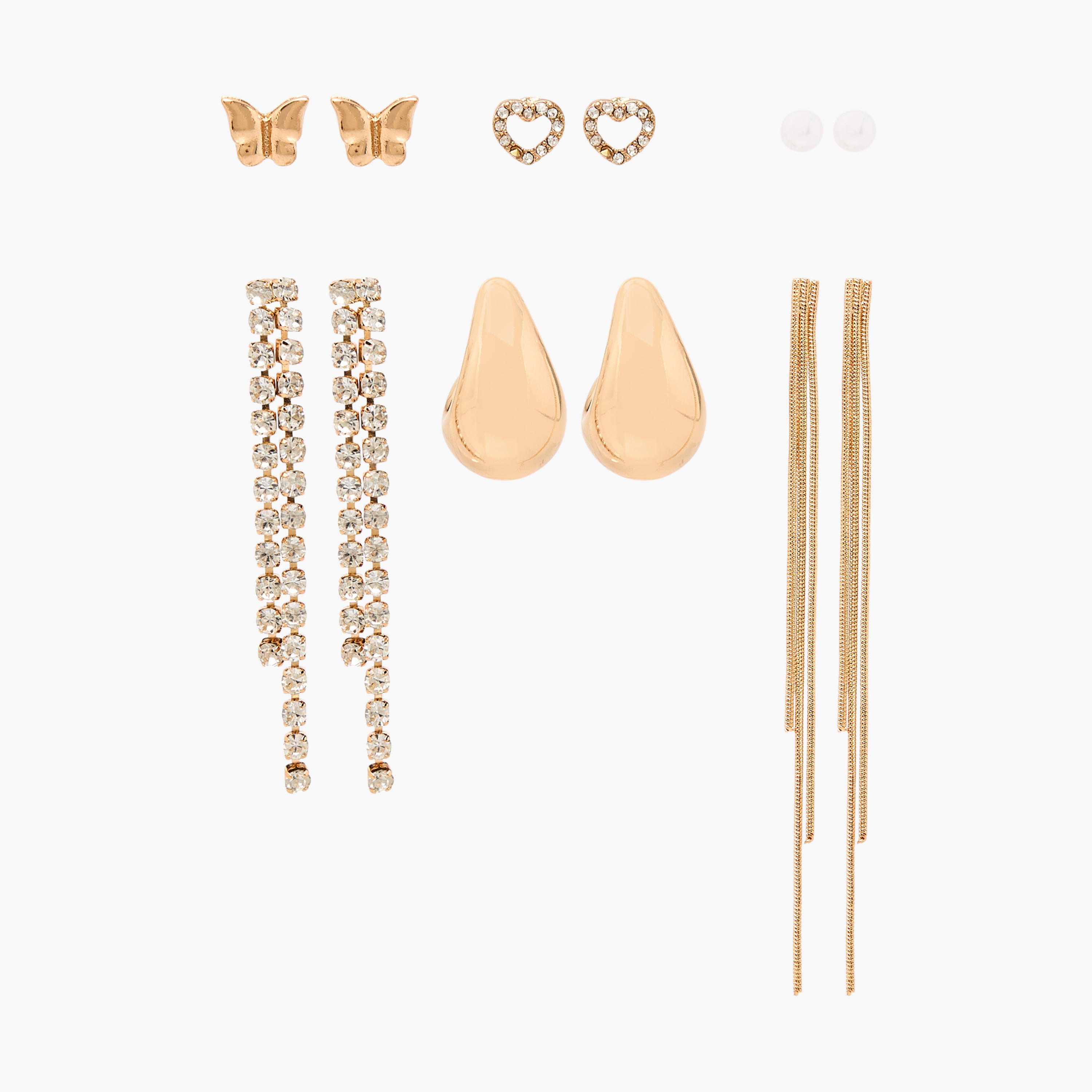 حلقان متنوعة - طقم 6 أزواج-women-watchesandjewellery-jewellery-earrings-image-4