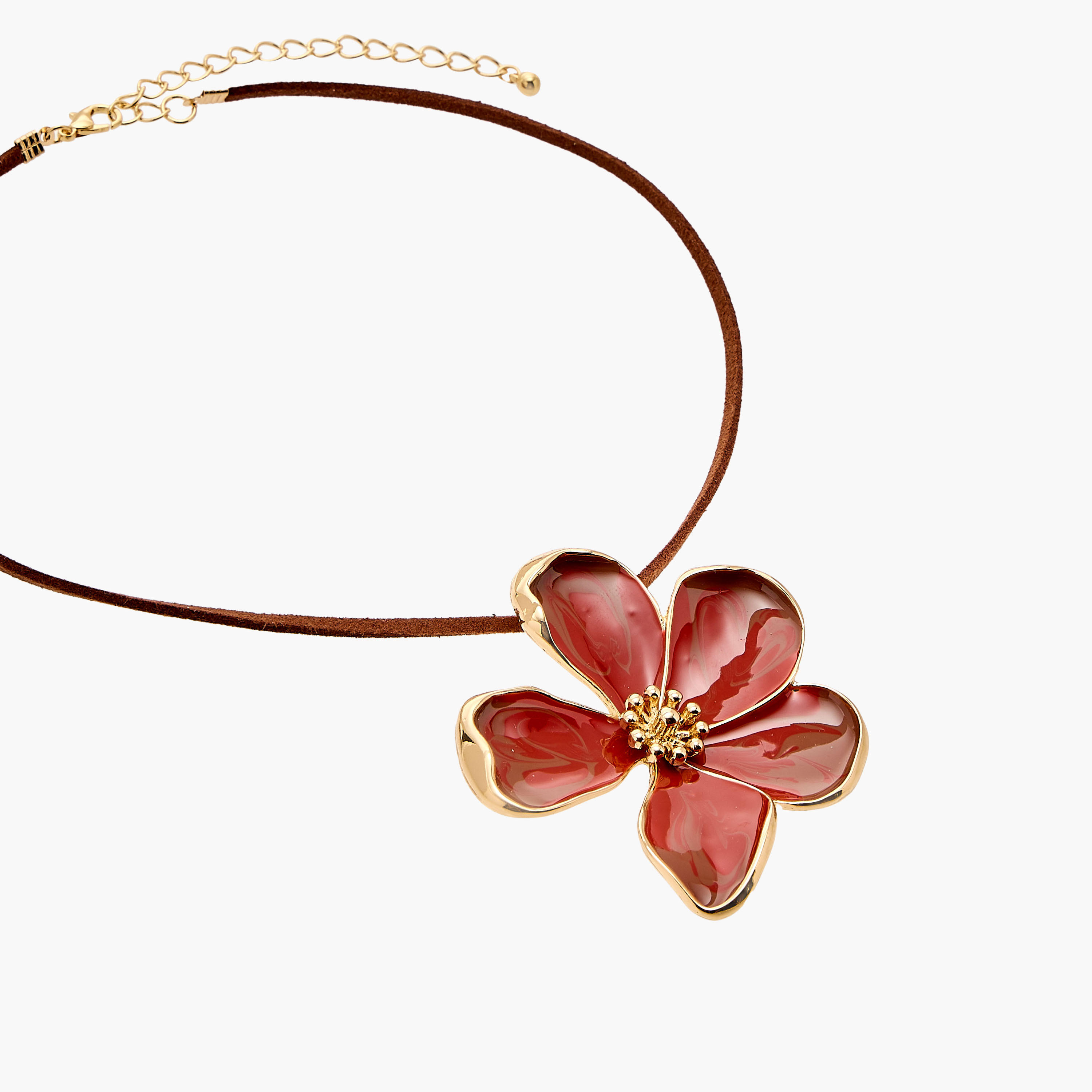 Floral Pendant Necklace with Lobster Clasp Closure-women-watchesandjewellery-jewellery-necklacesandpendants-image-3