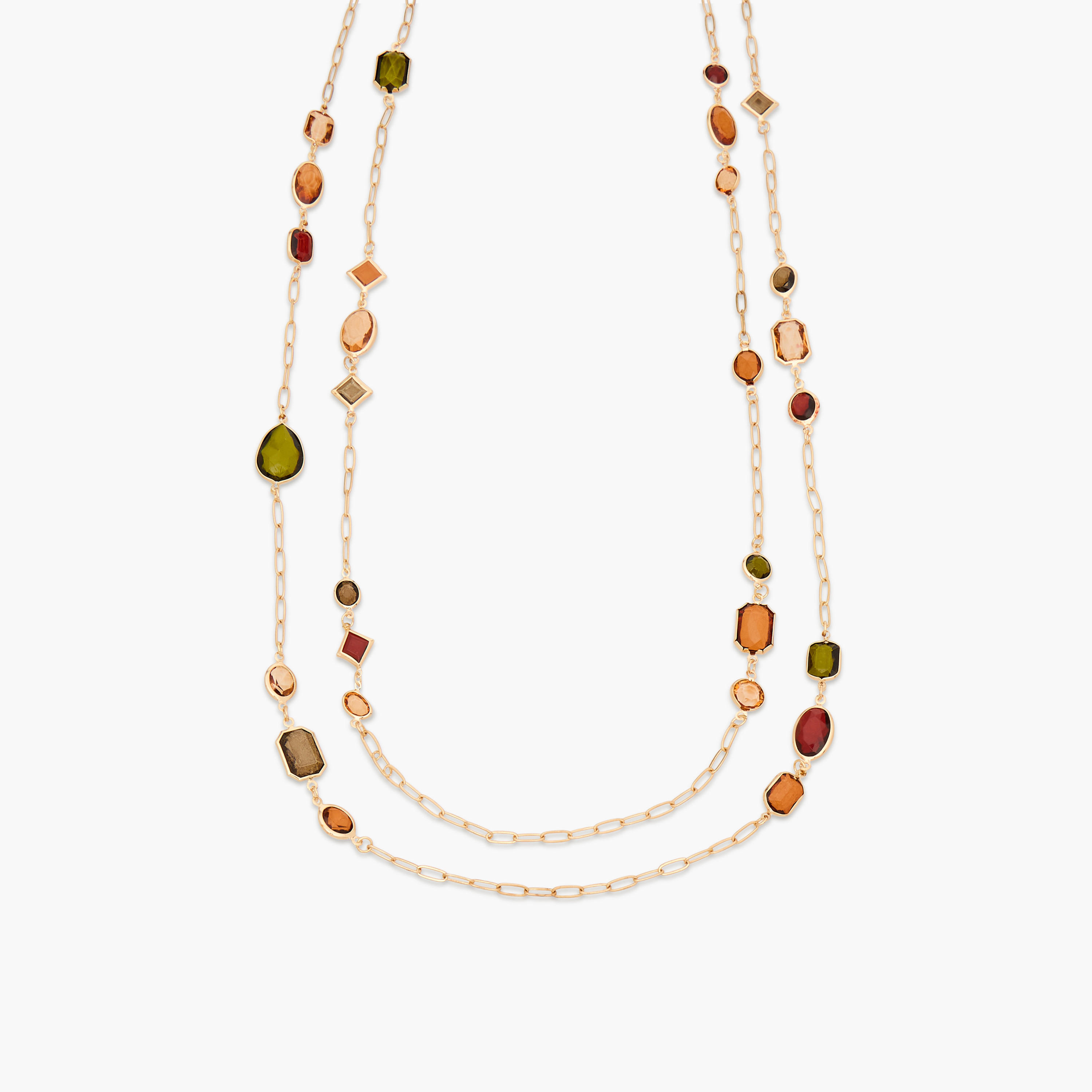 عقد متعدد الطبقات مزين بالأحجار وبمشبك إغلاق-women-watchesandjewellery-jewellery-necklacesandpendants-image-1