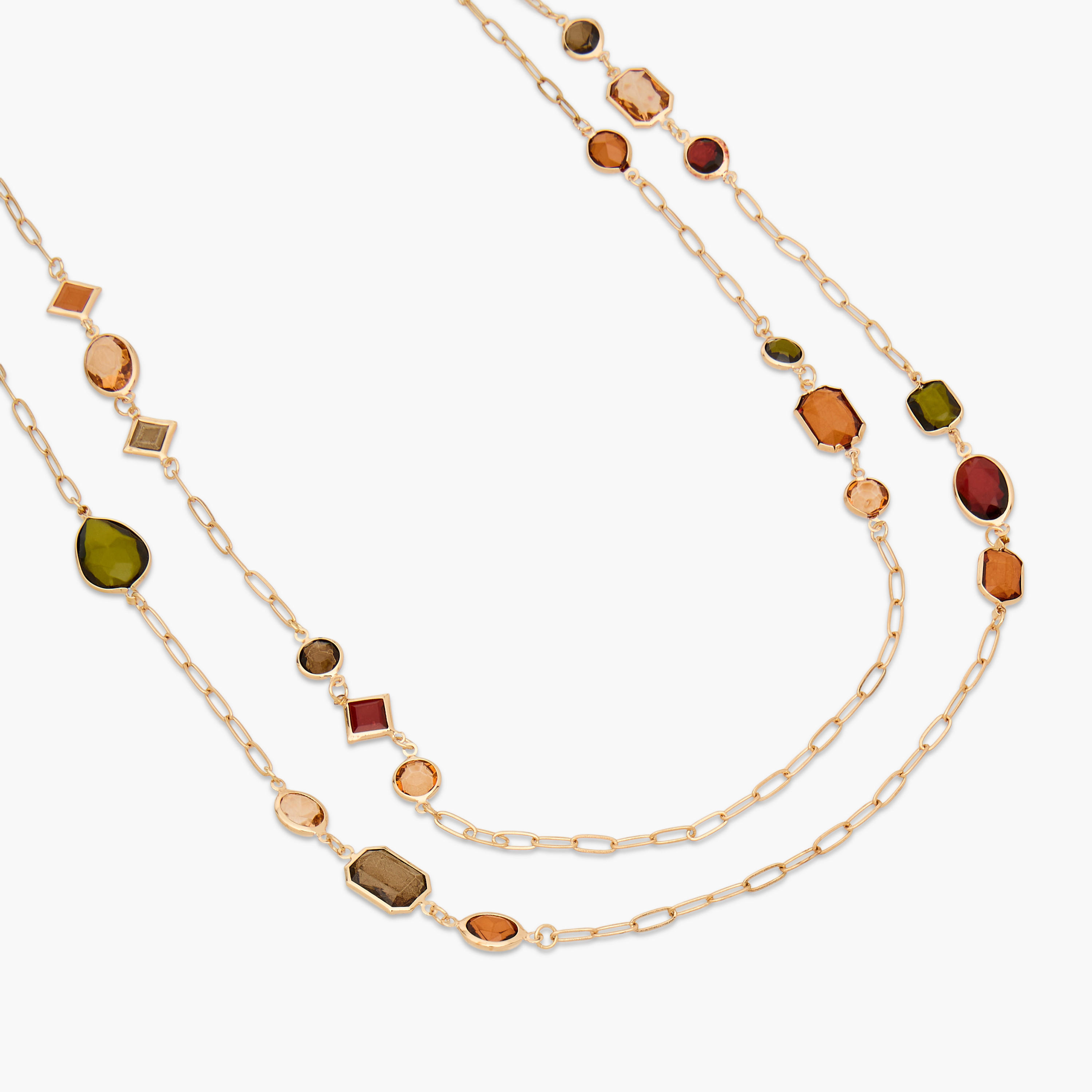 عقد متعدد الطبقات مزين بالأحجار وبمشبك إغلاق-women-watchesandjewellery-jewellery-necklacesandpendants-image-4
