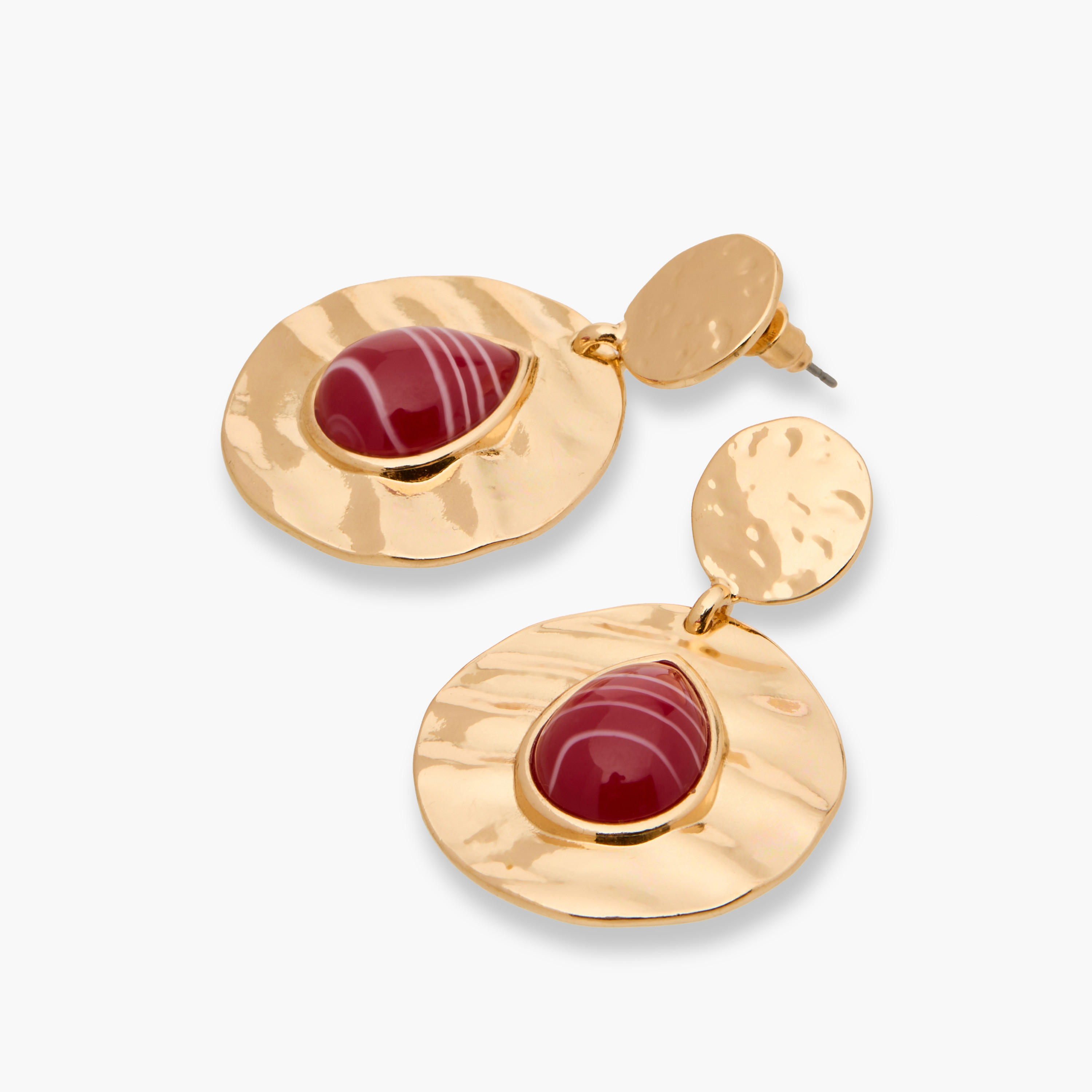 حلق متدلي بتفاصيل ريزين ومكبس إغلاق خلفي-women-watchesandjewellery-jewellery-earrings-image-4