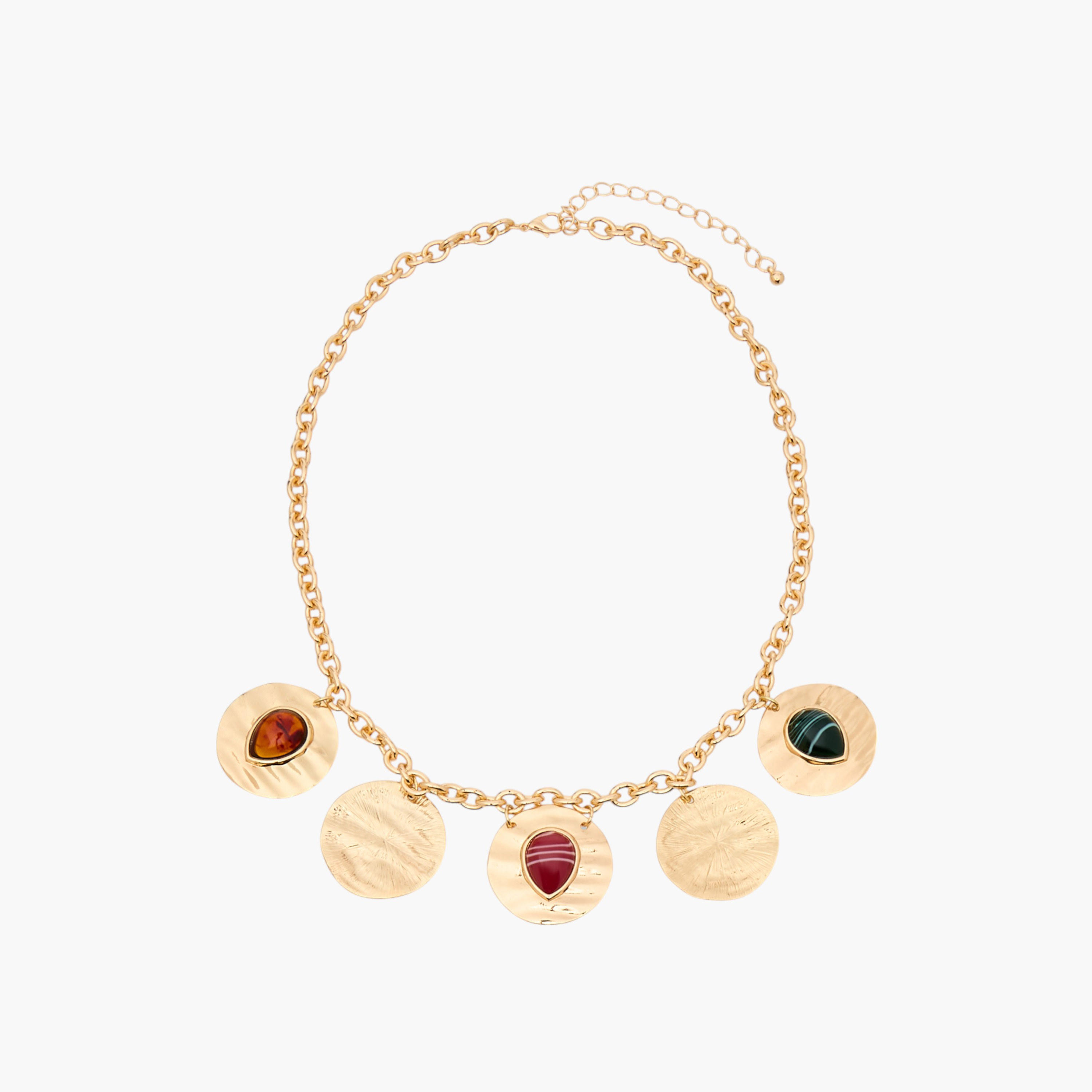 عقد بدلايات بتفاصيل راتنج ومشبك إغلاق-women-watchesandjewellery-jewellery-necklacesandpendants-image-1