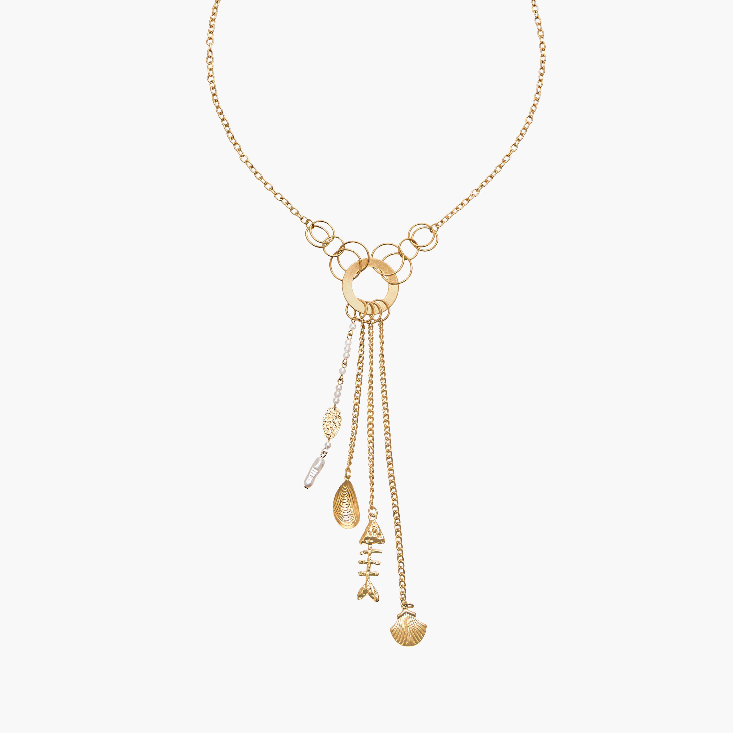 Tassled Charm Necklace with Lobster Clasp Closure-women-watchesandjewellery-jewellery-necklacesandpendants-image-4