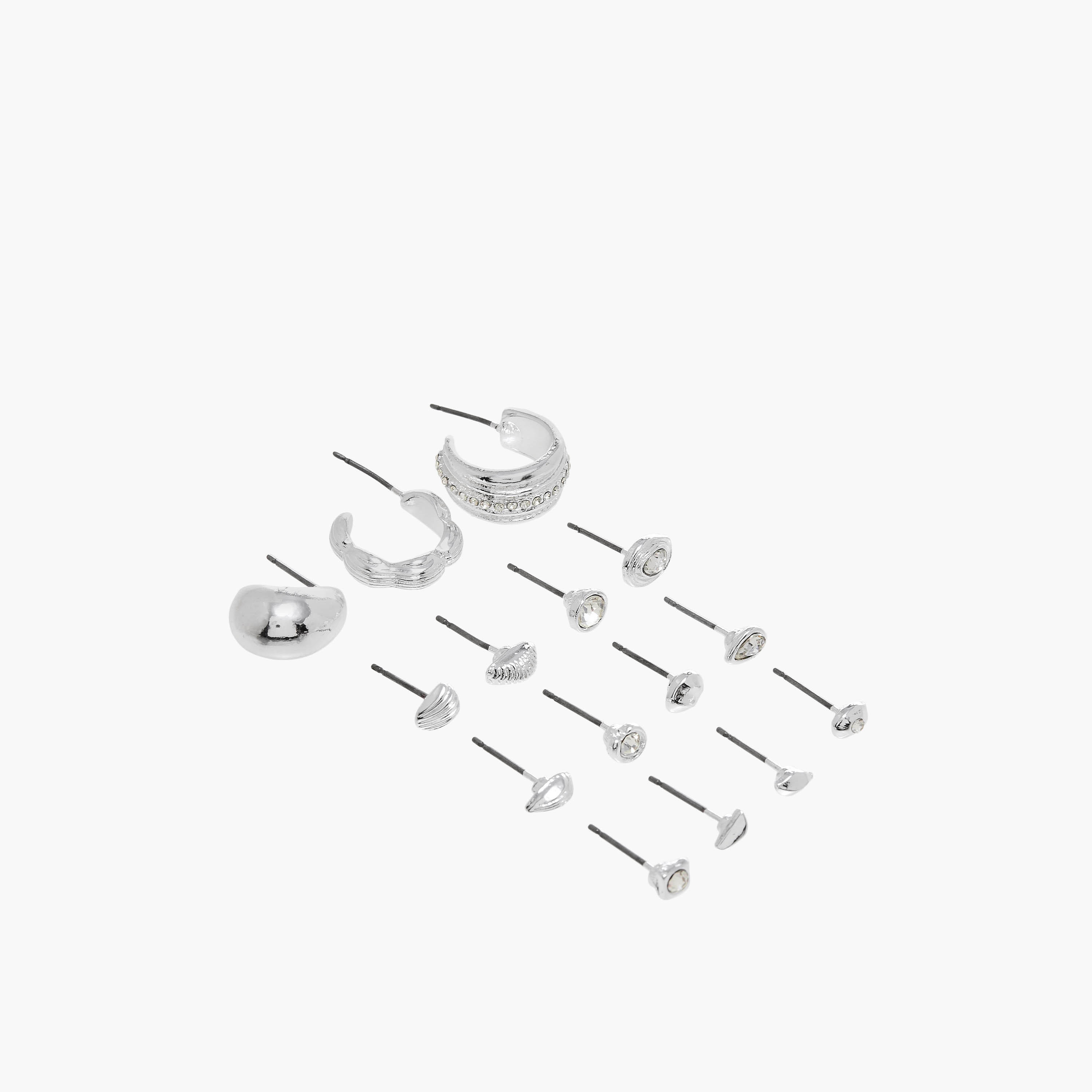 حلقان متنوعة بمكبس إغلاق خلفي - طقم من 15 زوج-women-watchesandjewellery-jewellery-earrings-image-3