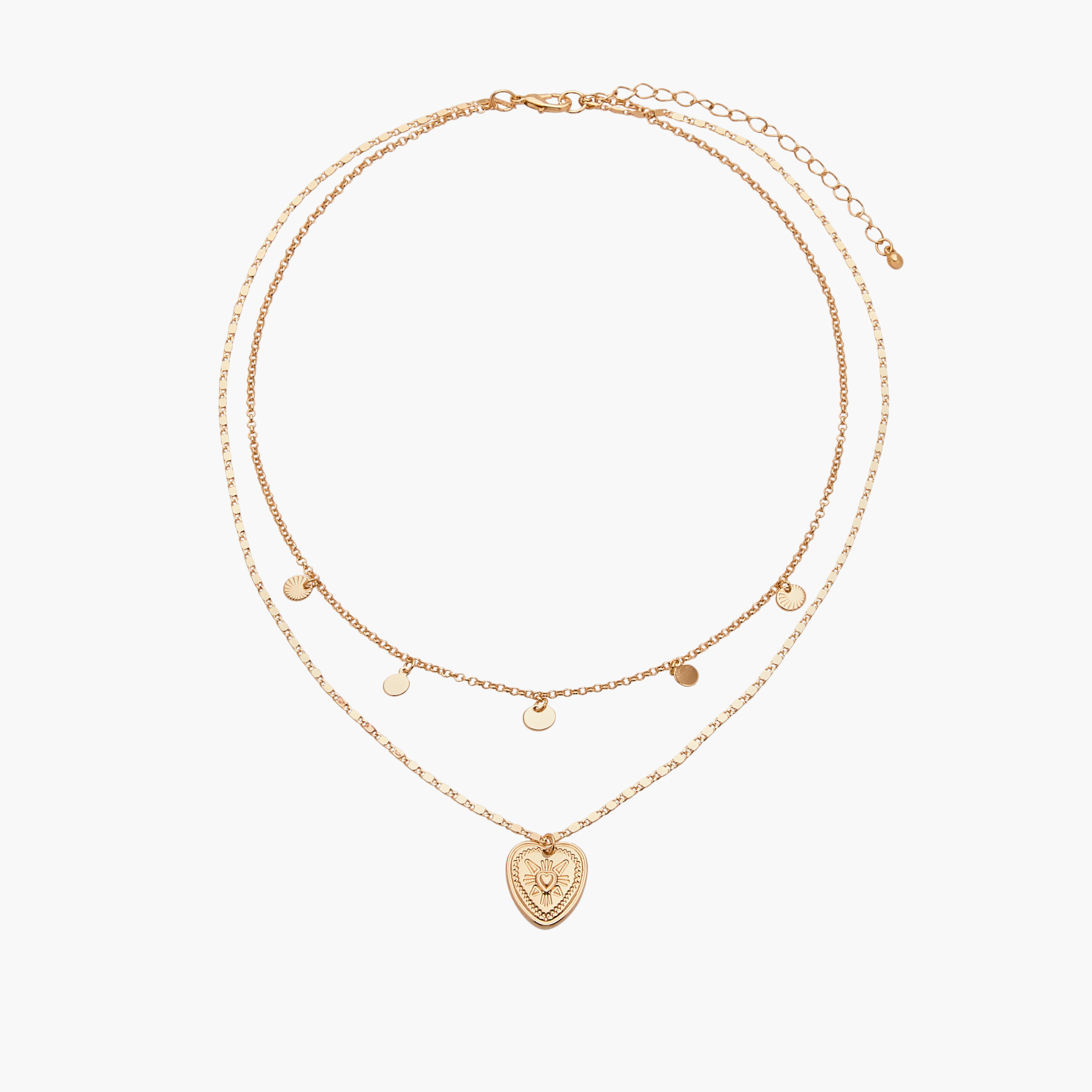 عقد بطبقات ودلايات مع قفل إغلاق-women-watchesandjewellery-jewellery-necklacesandpendants-image-1