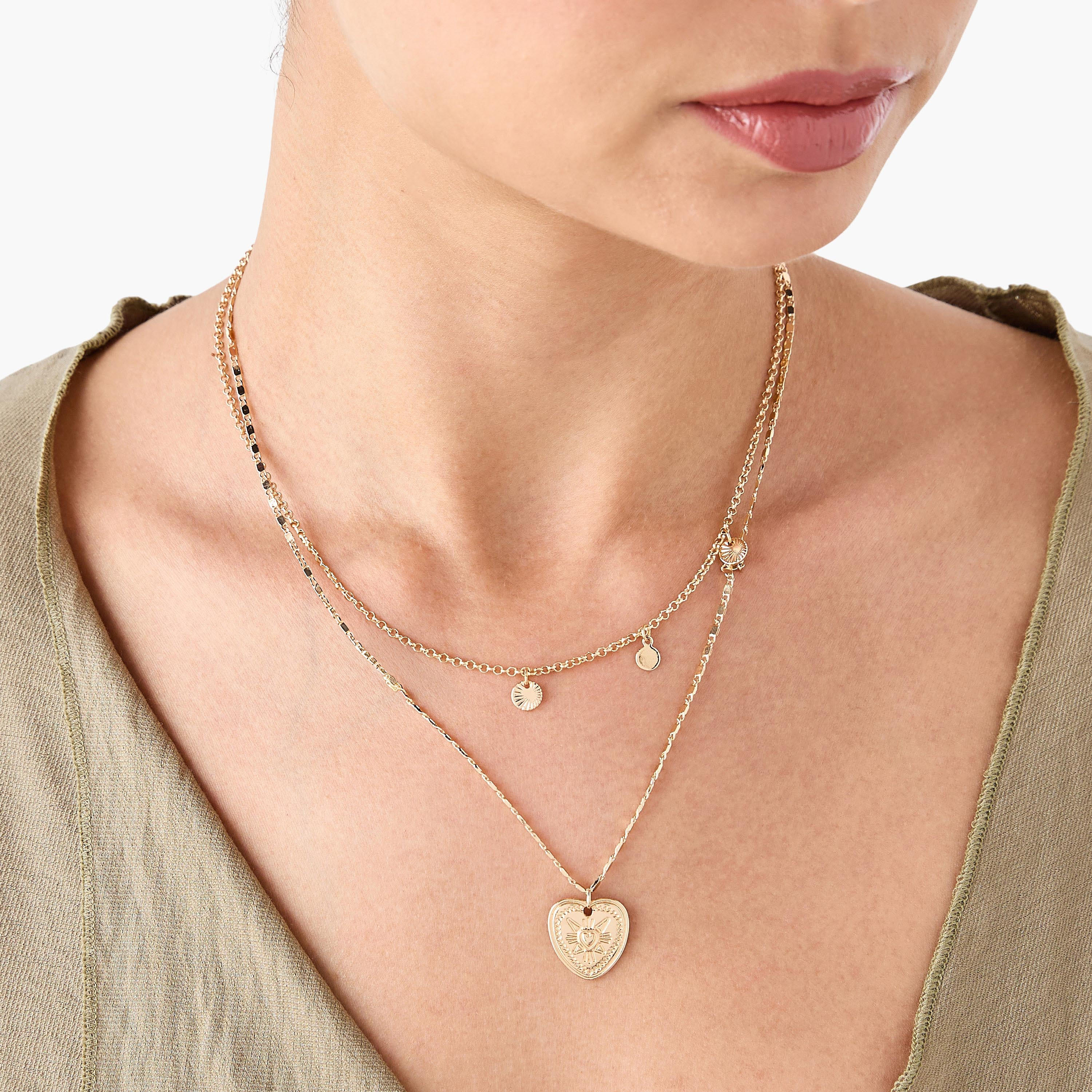 عقد بطبقات ودلايات مع قفل إغلاق-women-watchesandjewellery-jewellery-necklacesandpendants-image-2