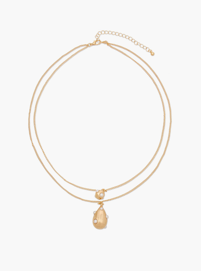 عقد بدلاية مزينة باللؤلؤ وبمشبك إغلاق-women-watchesandjewellery-jewellery-necklacesandpendants-image-1