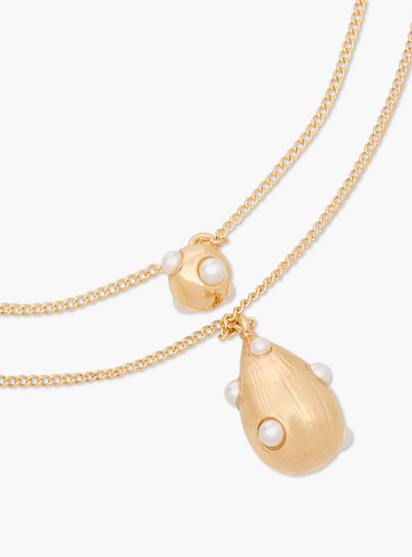 عقد بدلاية مزينة باللؤلؤ وبمشبك إغلاق-women-watchesandjewellery-jewellery-necklacesandpendants-image-5