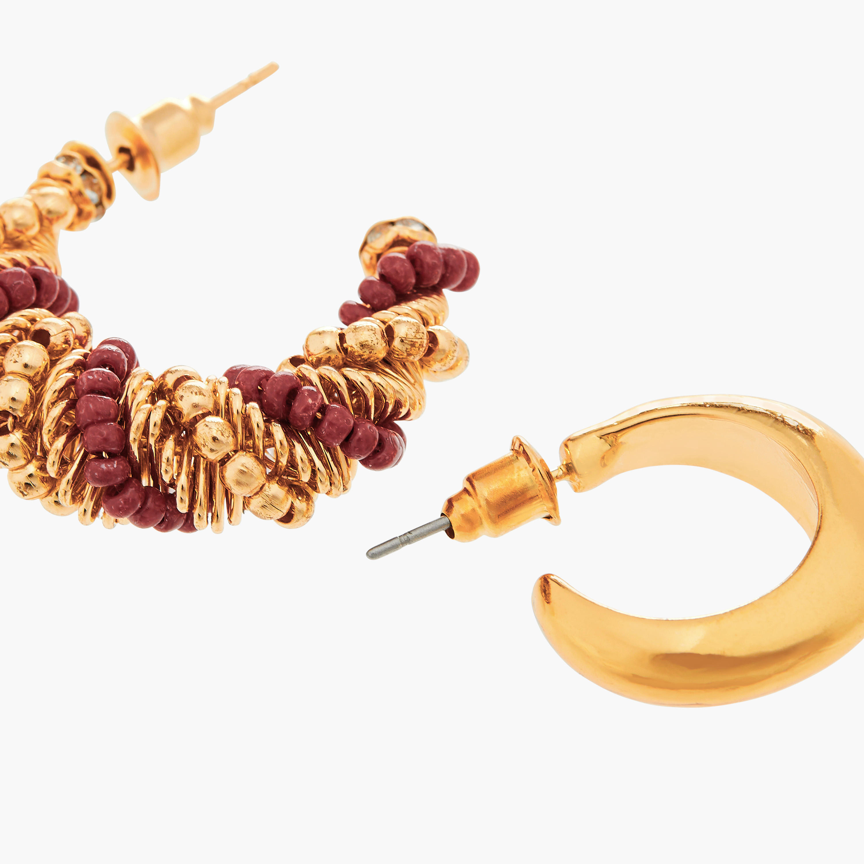 Set of 2 - Assorted Half Hoop Earrings with Pushback Closure-women-watchesandjewellery-jewellery-earrings-image-5