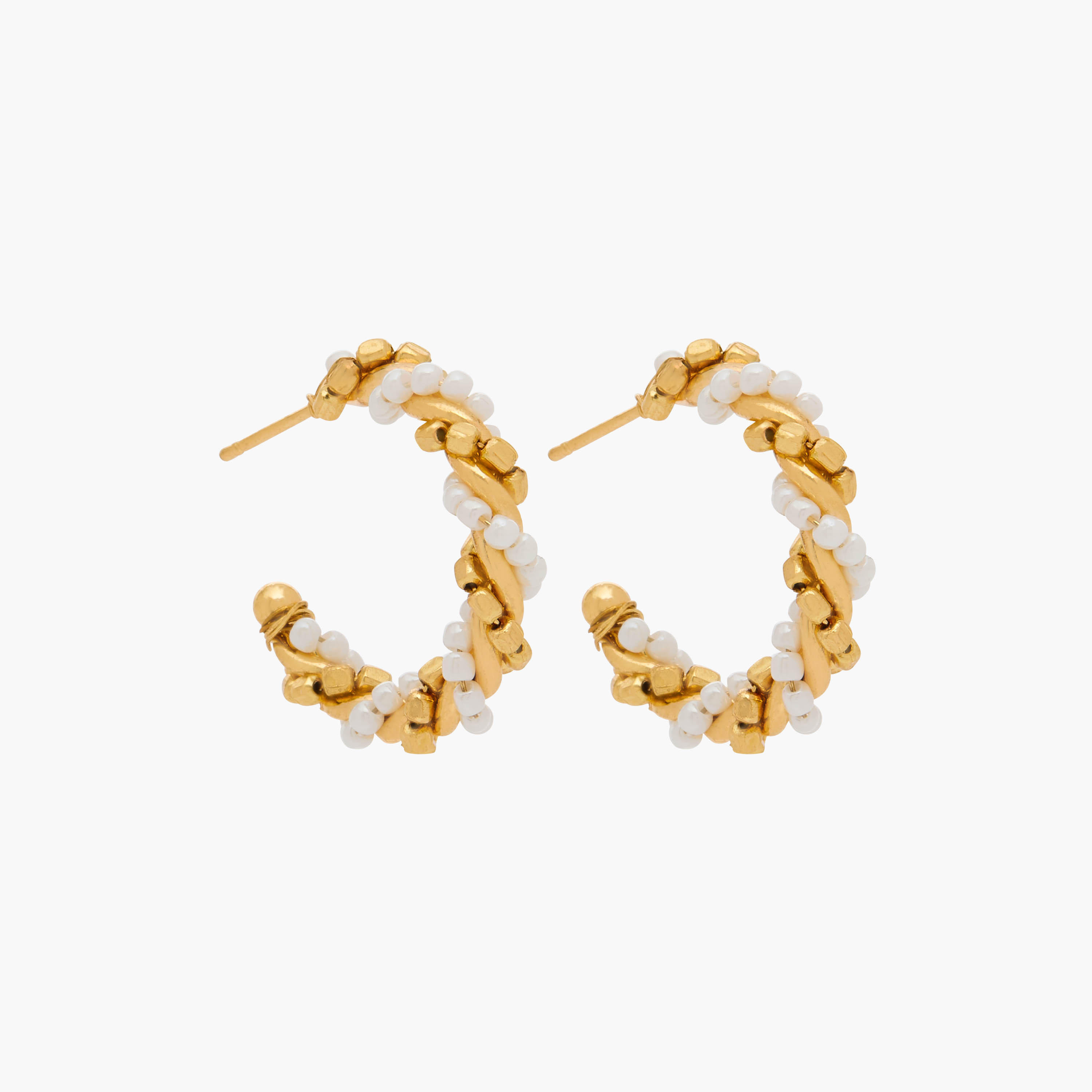 حلقان طوق مزيّنة بمكبس إغلاق خلفي - طقم من قطعتين-women-watchesandjewellery-jewellery-earrings-image-6