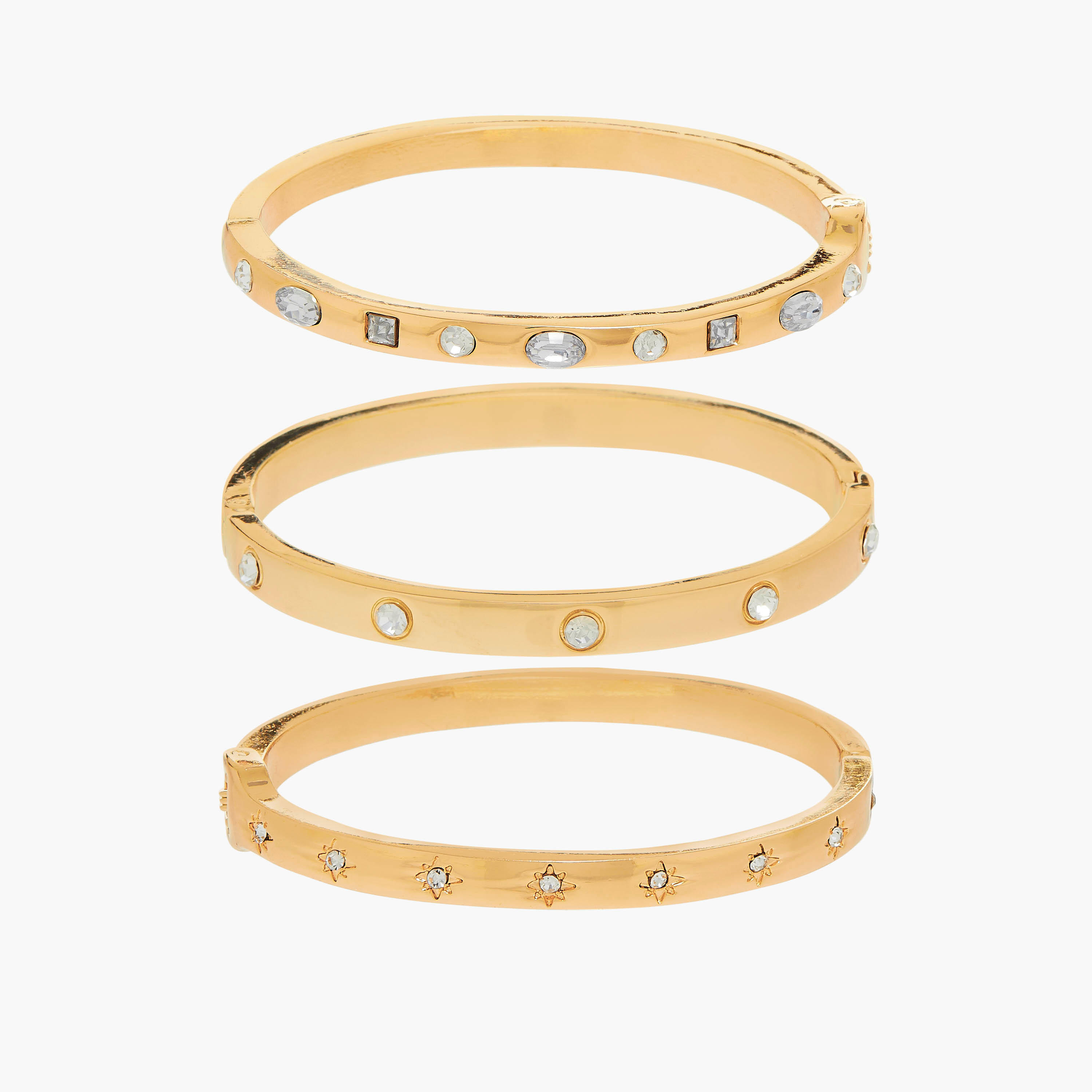 أساور مزينة - طقم من 3 قطع-women-watchesandjewellery-jewellery-banglesandbracelets-image-1